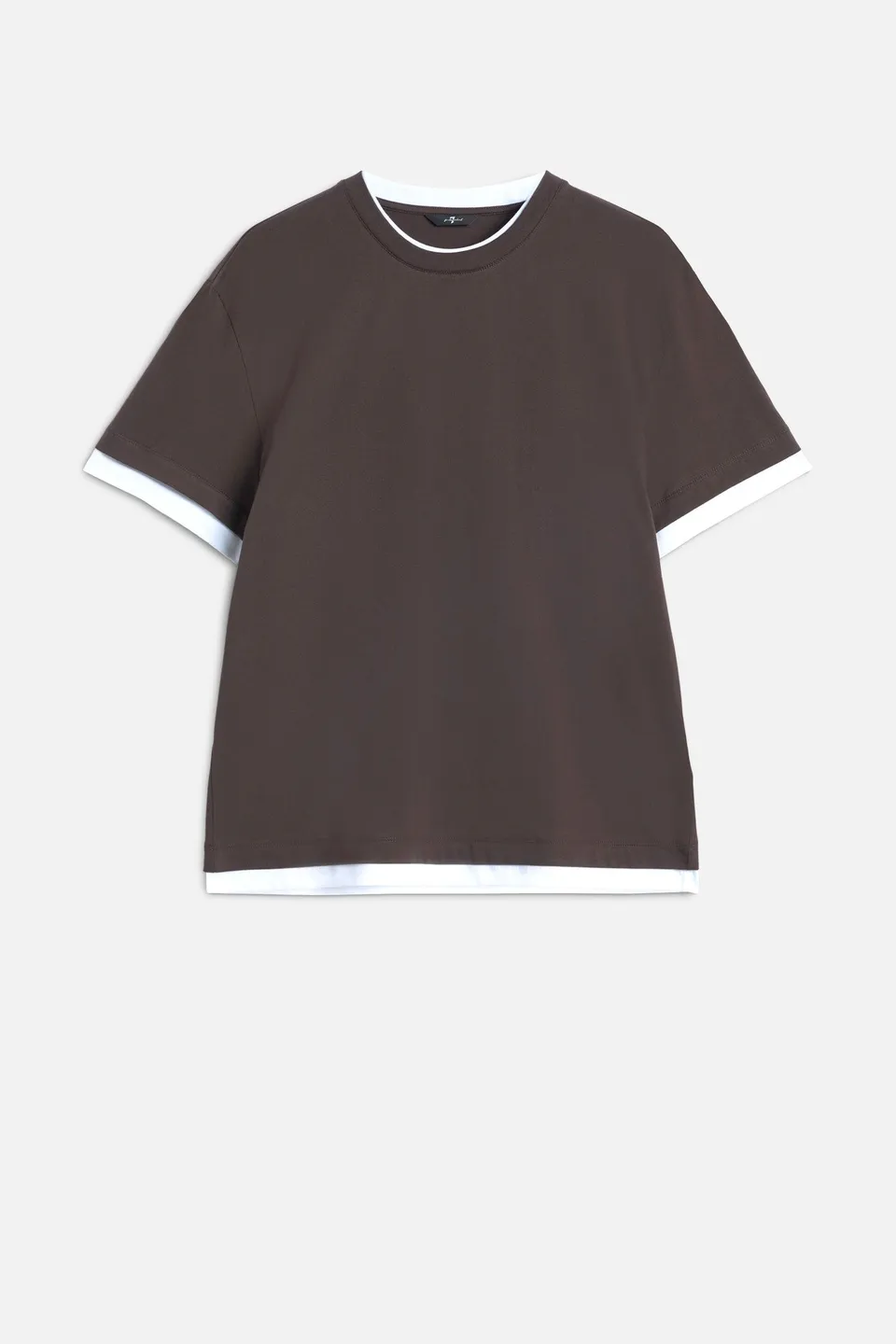 7-for-all-mankind-double-layer-tee-espresso-t-shirt-herren image 1