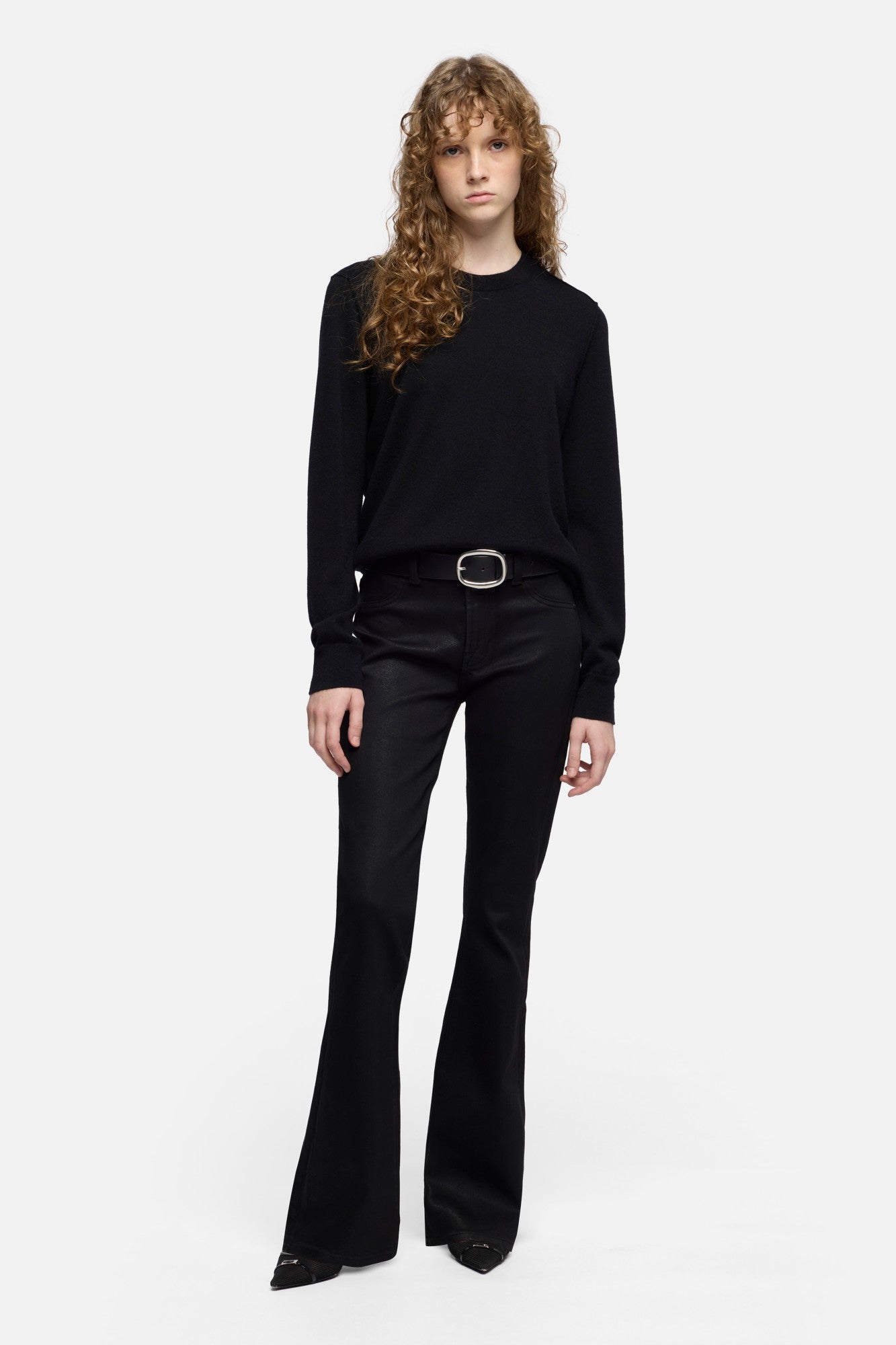 7-for-all-mankind-tailorless-coated-bootcut-black-jeans image 2