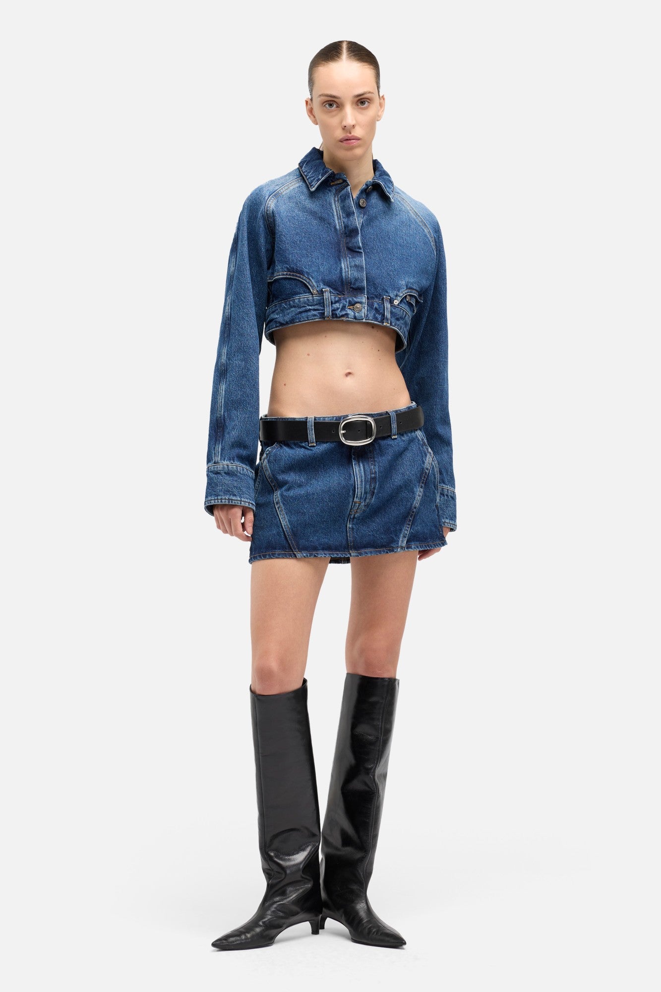 7-for-all-mankind-denim-cropped-jacket-damen-jeansjacke-in-waivy-mid-blue image 2