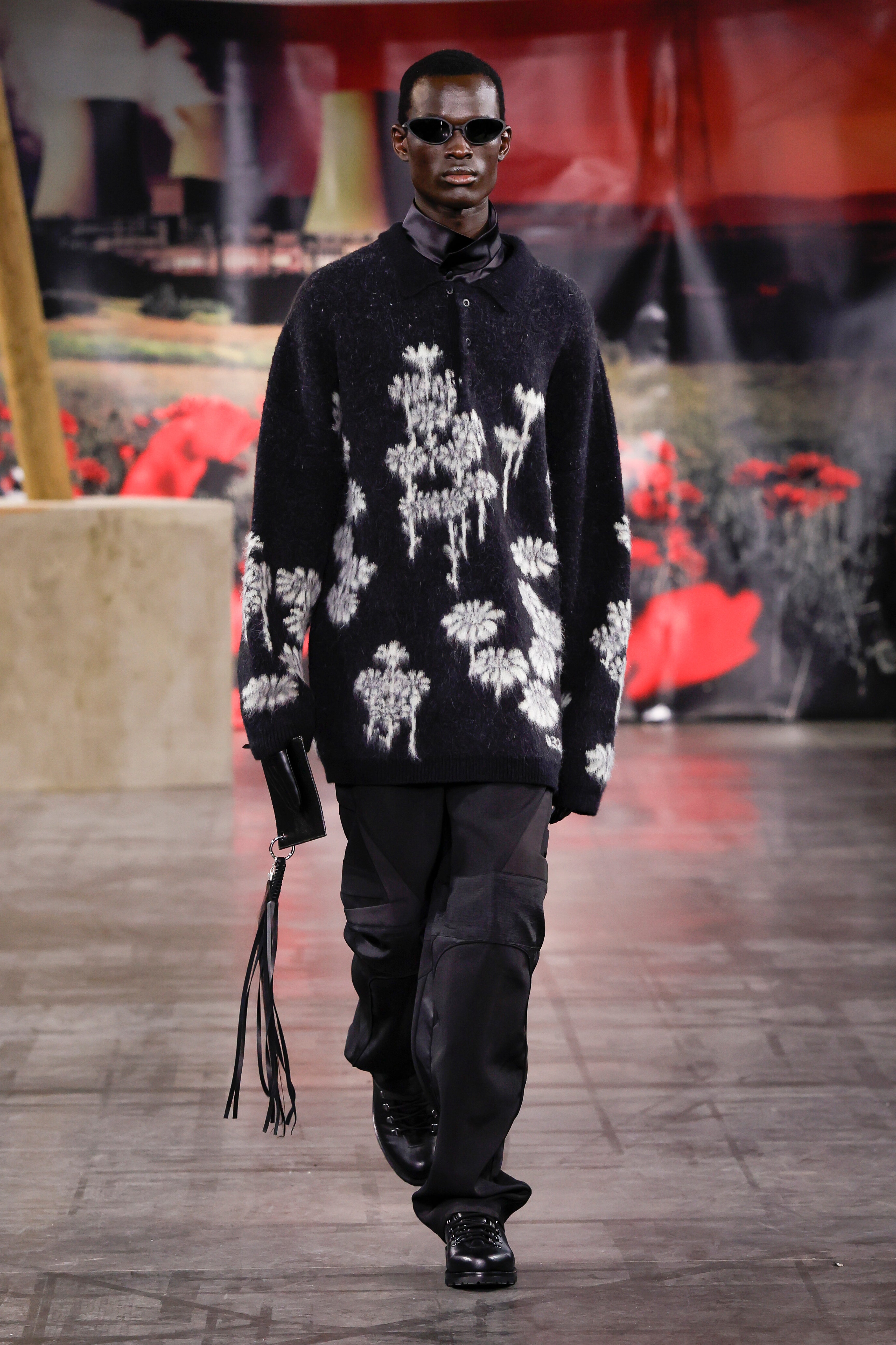 032c-melting-daisies-strick-polo-langarm image 2