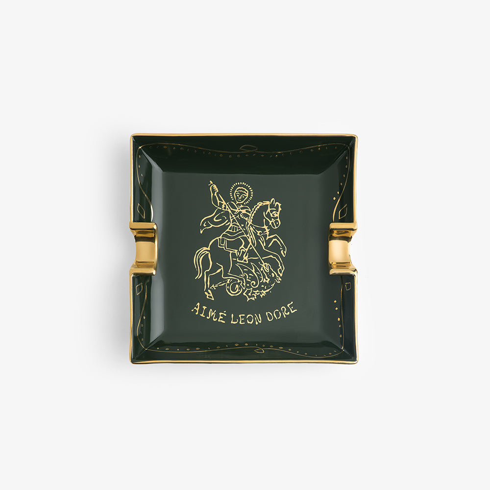 aim-leon-dore-saint-george-ashtray-gr-ner-porzellan-aschenbecher image 1