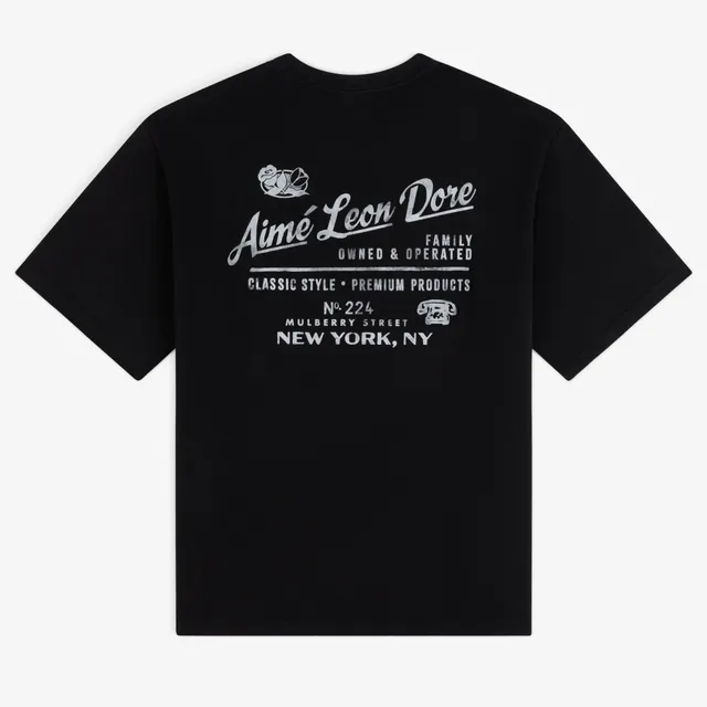 aim-leon-dore-neighborhood-tee-boxy-fit-t-shirt-schwarz image 1
