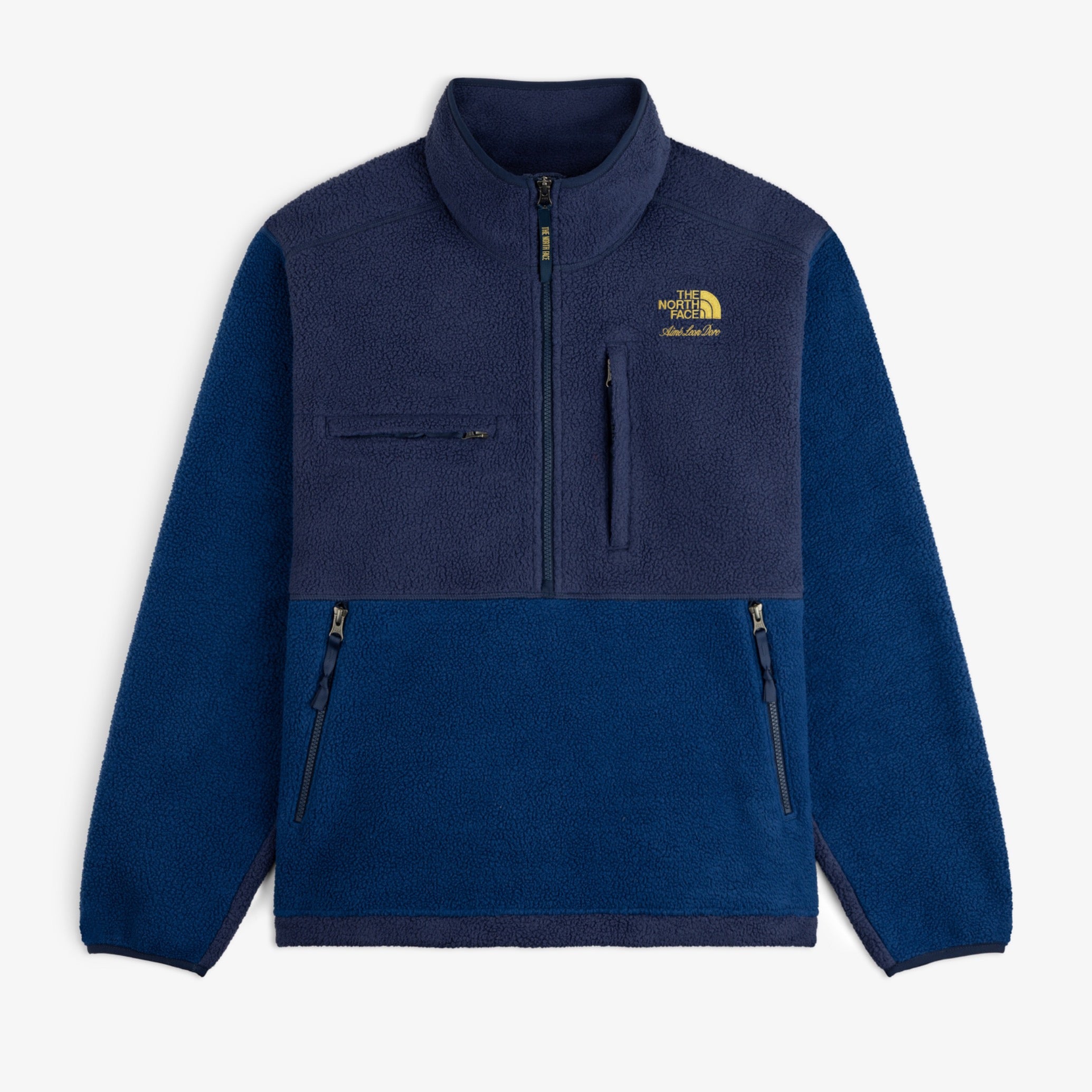 aim-leon-dore-x-the-north-face-95-denali-half-zip-fleece-pullover-blau image 1