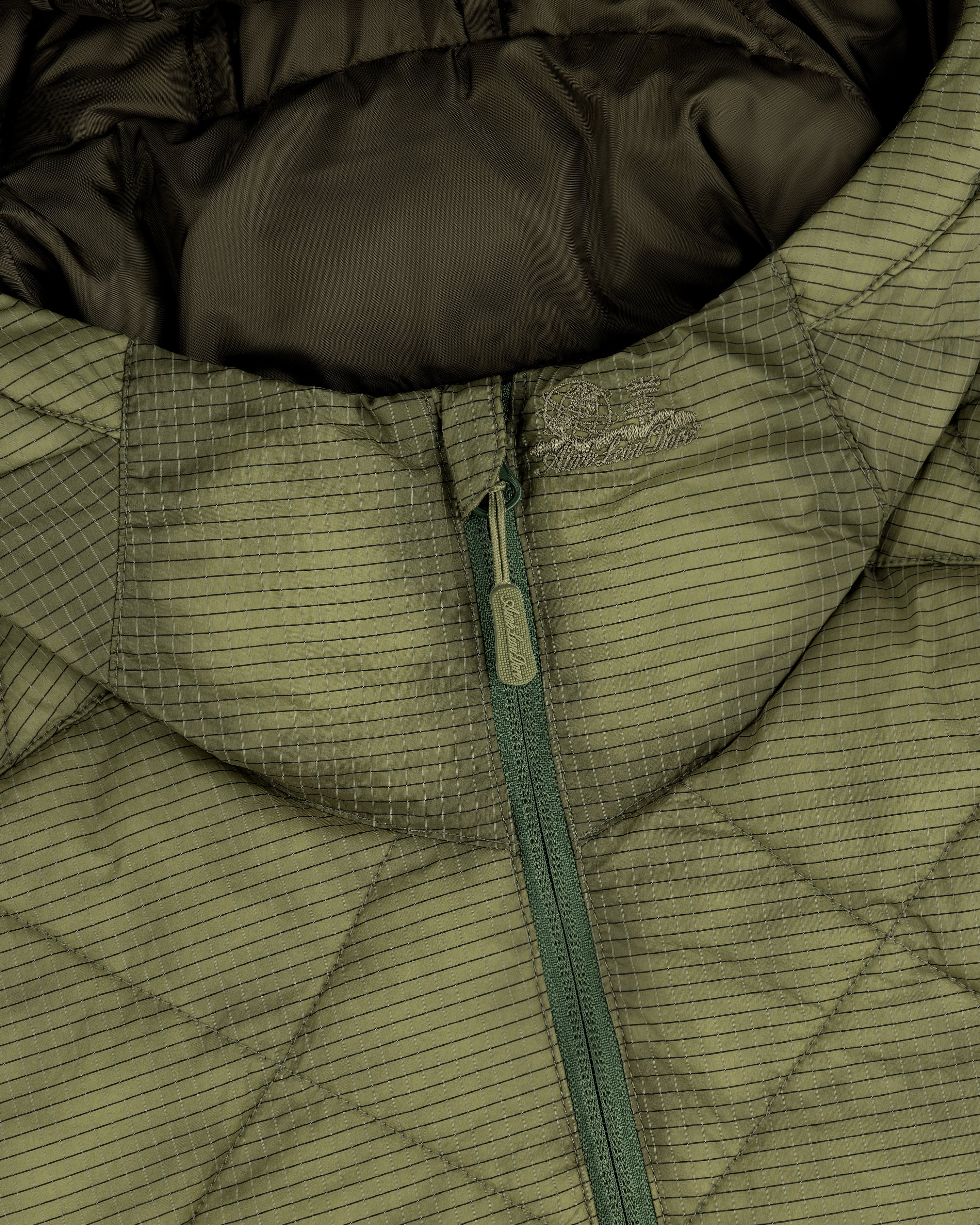 aim-leon-dore-nylon-quilted-unisphere-jacket-olive-steppjacke image 4
