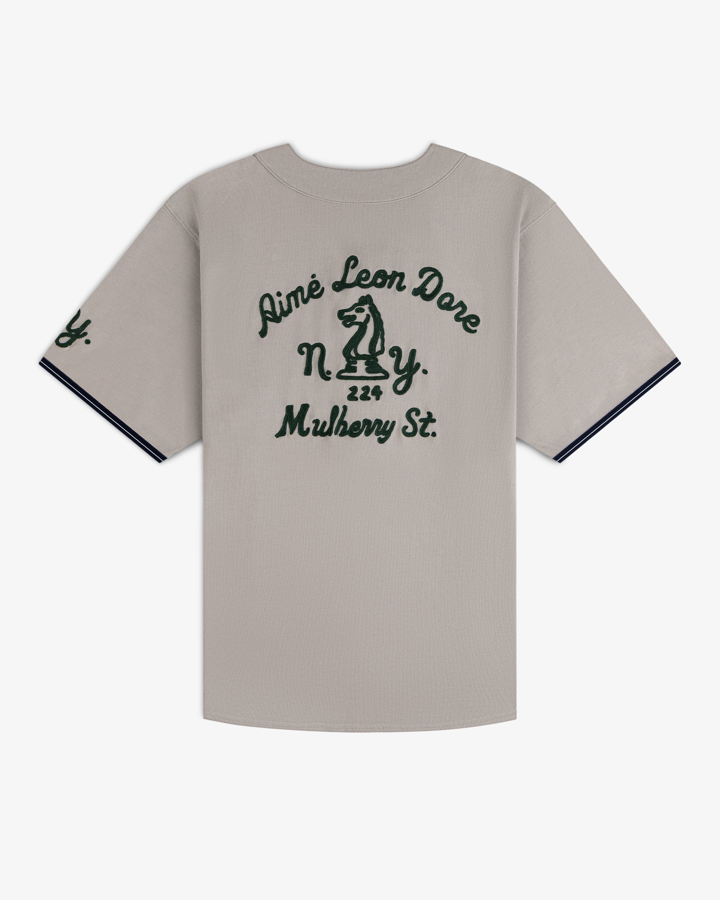 aim-leon-dore-mulberry-chainstitch-baseball-jersey-grau image 4