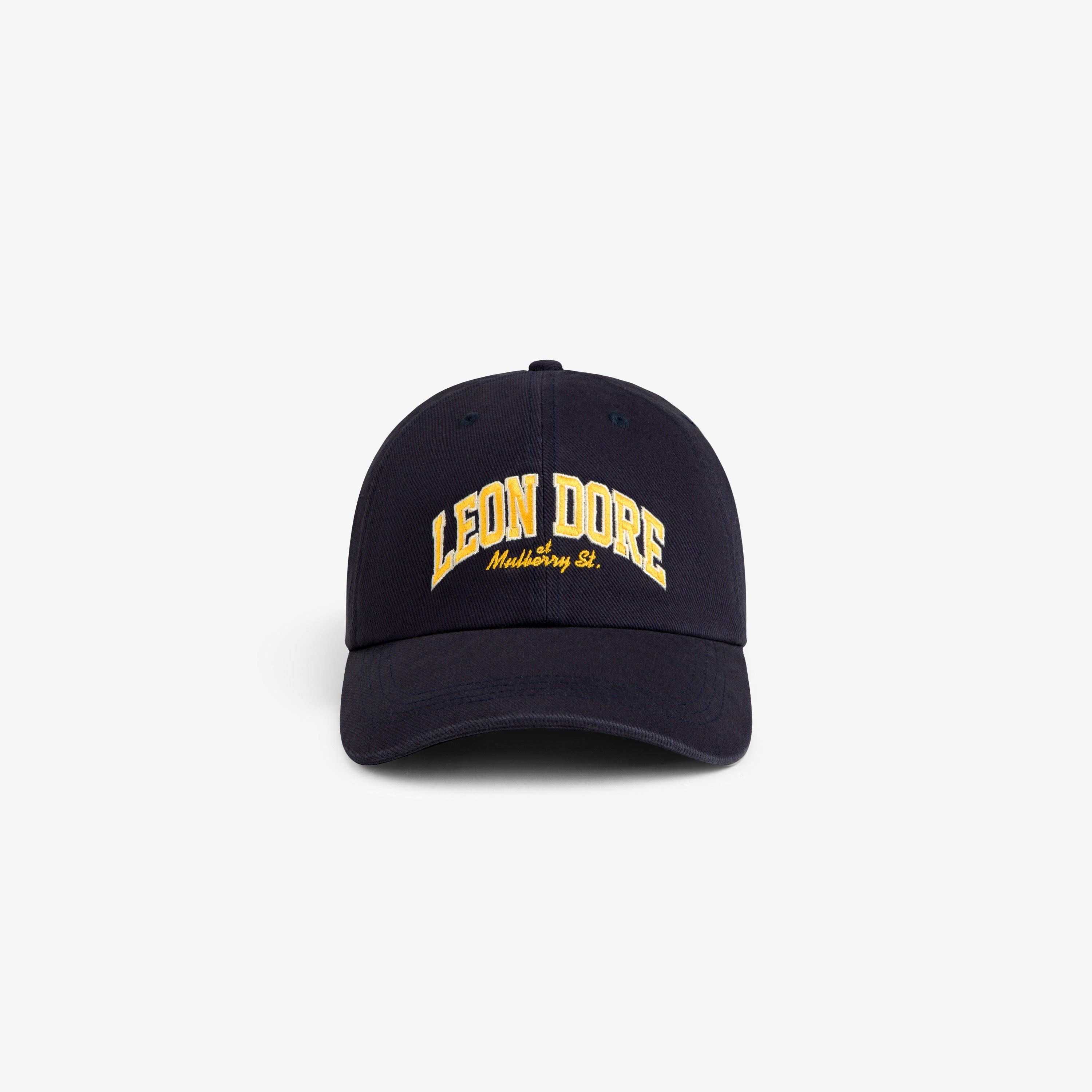 aim-leon-dore-mulberry-letterman-hat-navy-strapback image 1