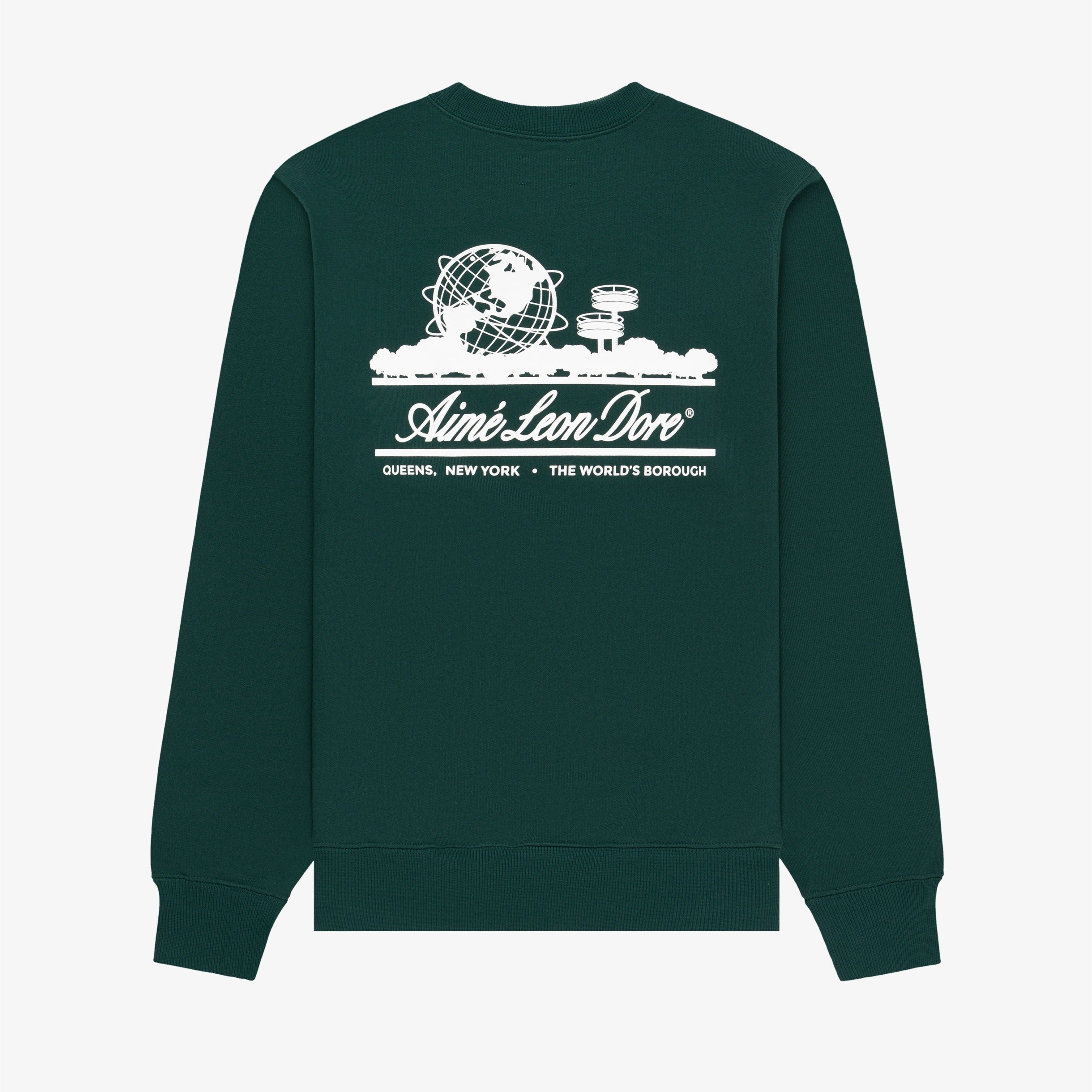 aim-leon-dore-unisphere-crewneck-sweatshirt-gr-n image 1