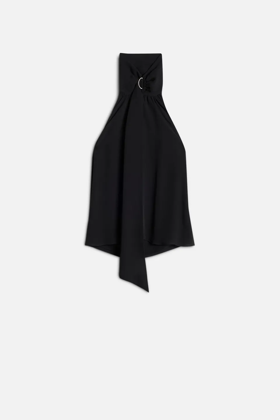 7-for-all-mankind-silk-halter-top-in-black image 1