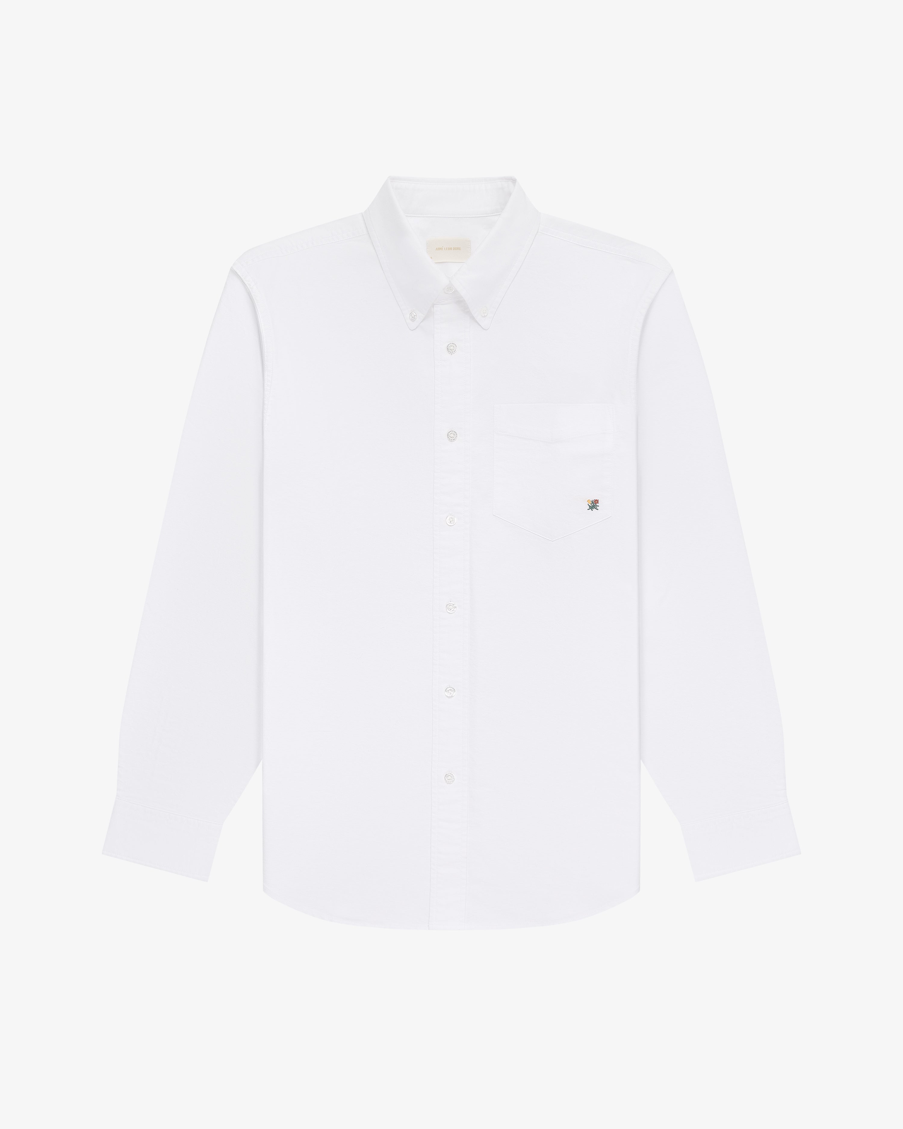 aim-leon-dore-crest-oxford-shirt-hemd-wei image 2