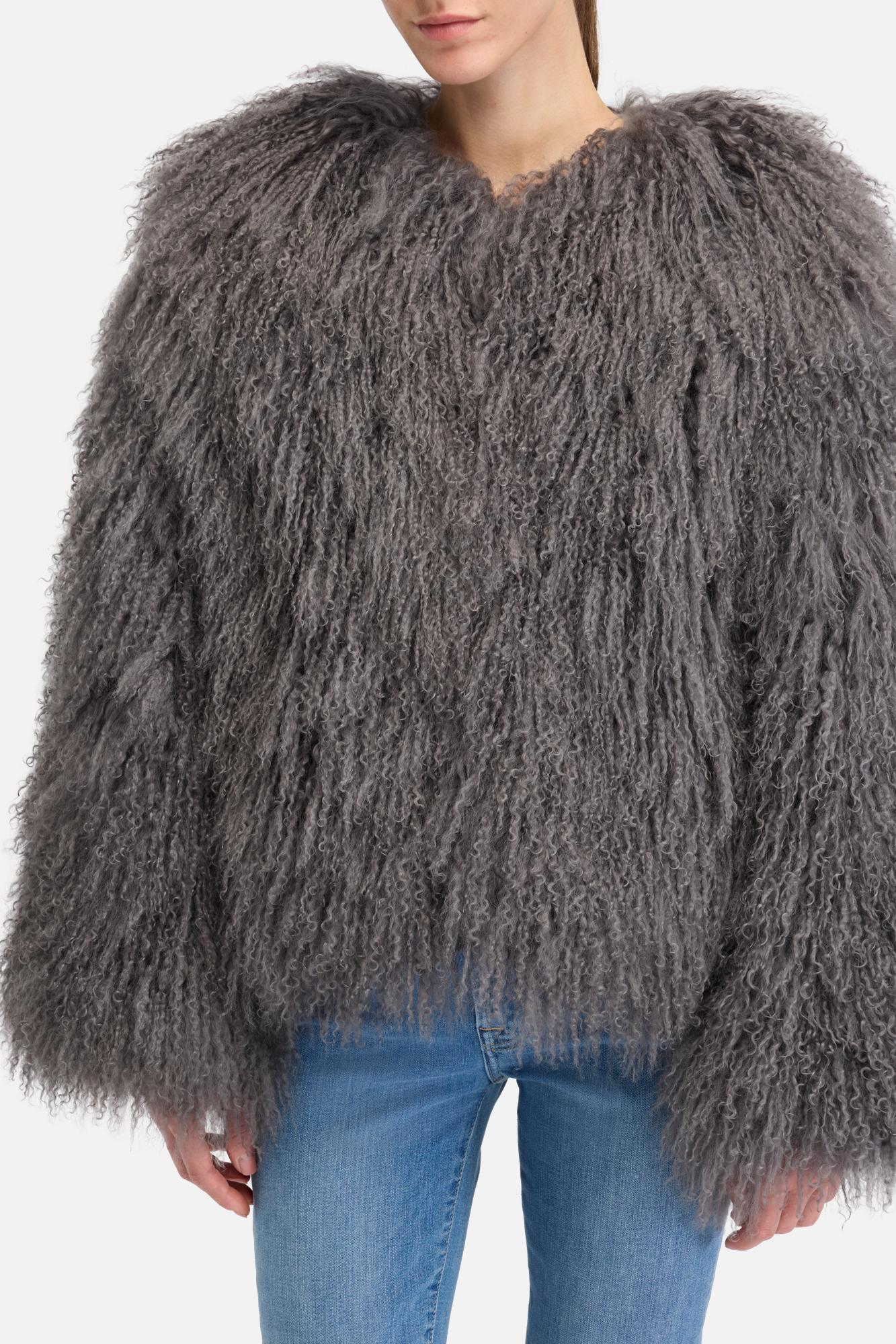 7-for-all-mankind-shearling-felljacke-grau-damen image 4