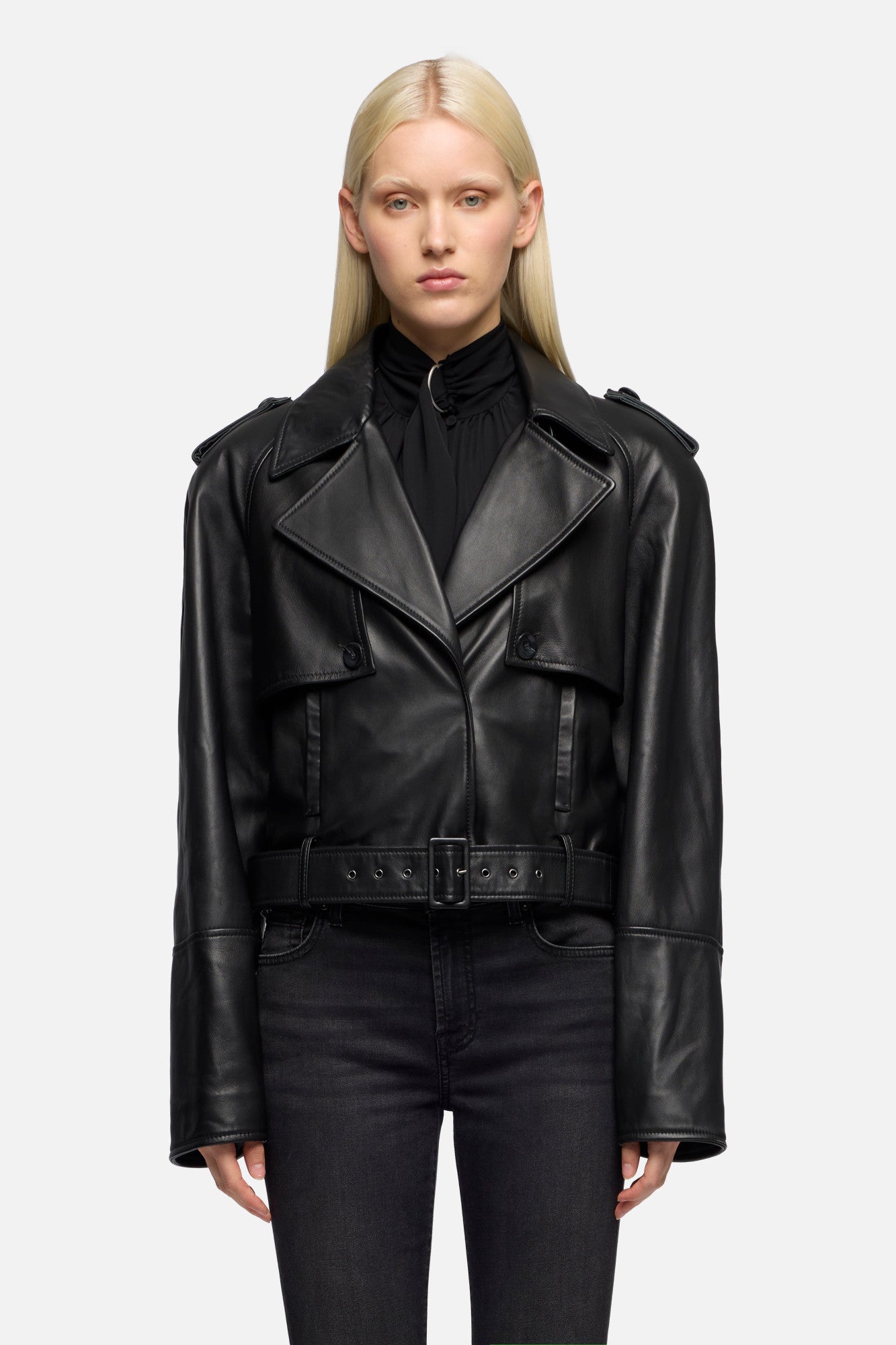 7-for-all-mankind-italian-leather-cropped-moto-jacke-schwarz-damen image 3