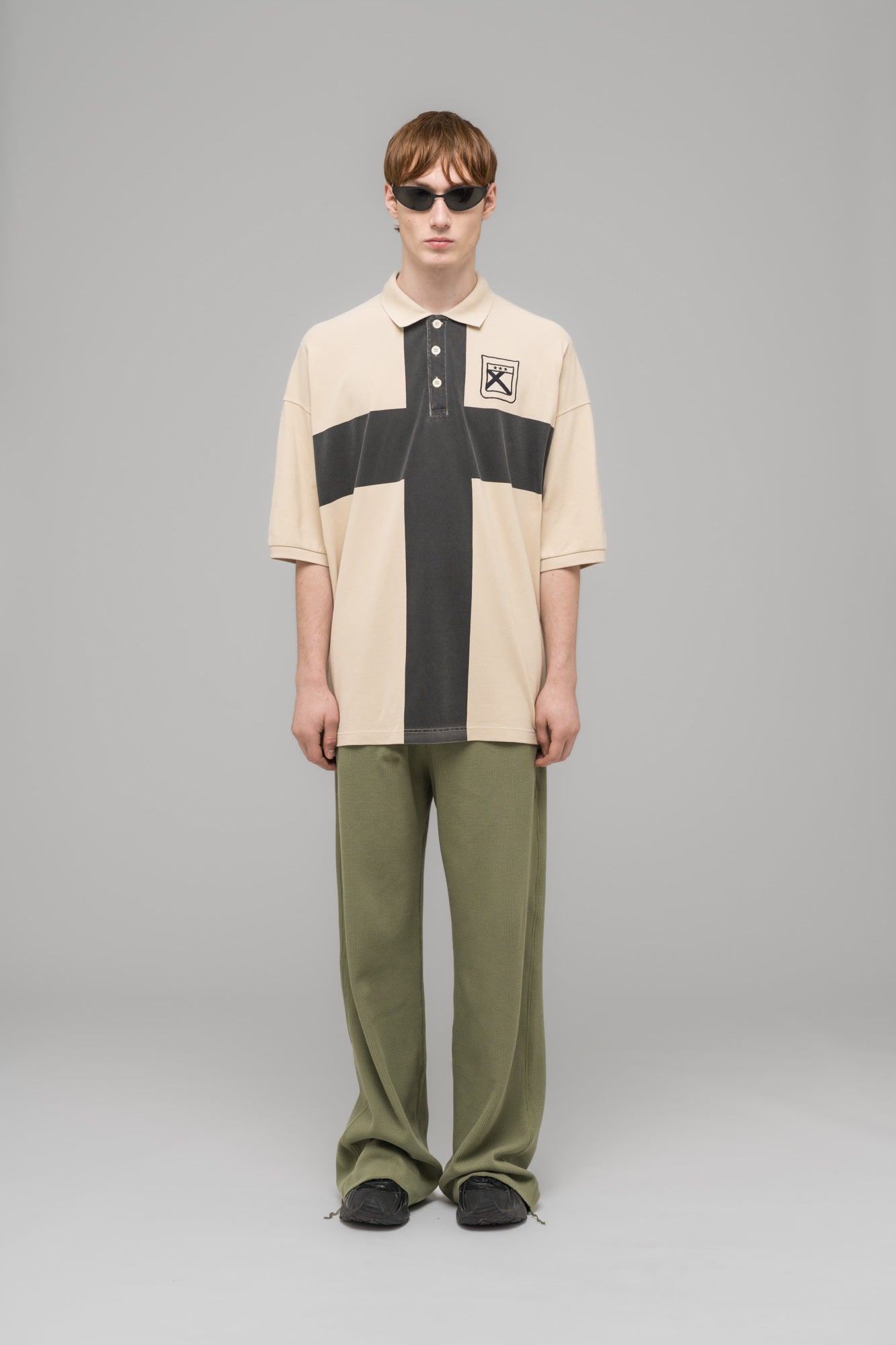 032c-fainting-cross-oversized-polo-stone-washed image 1