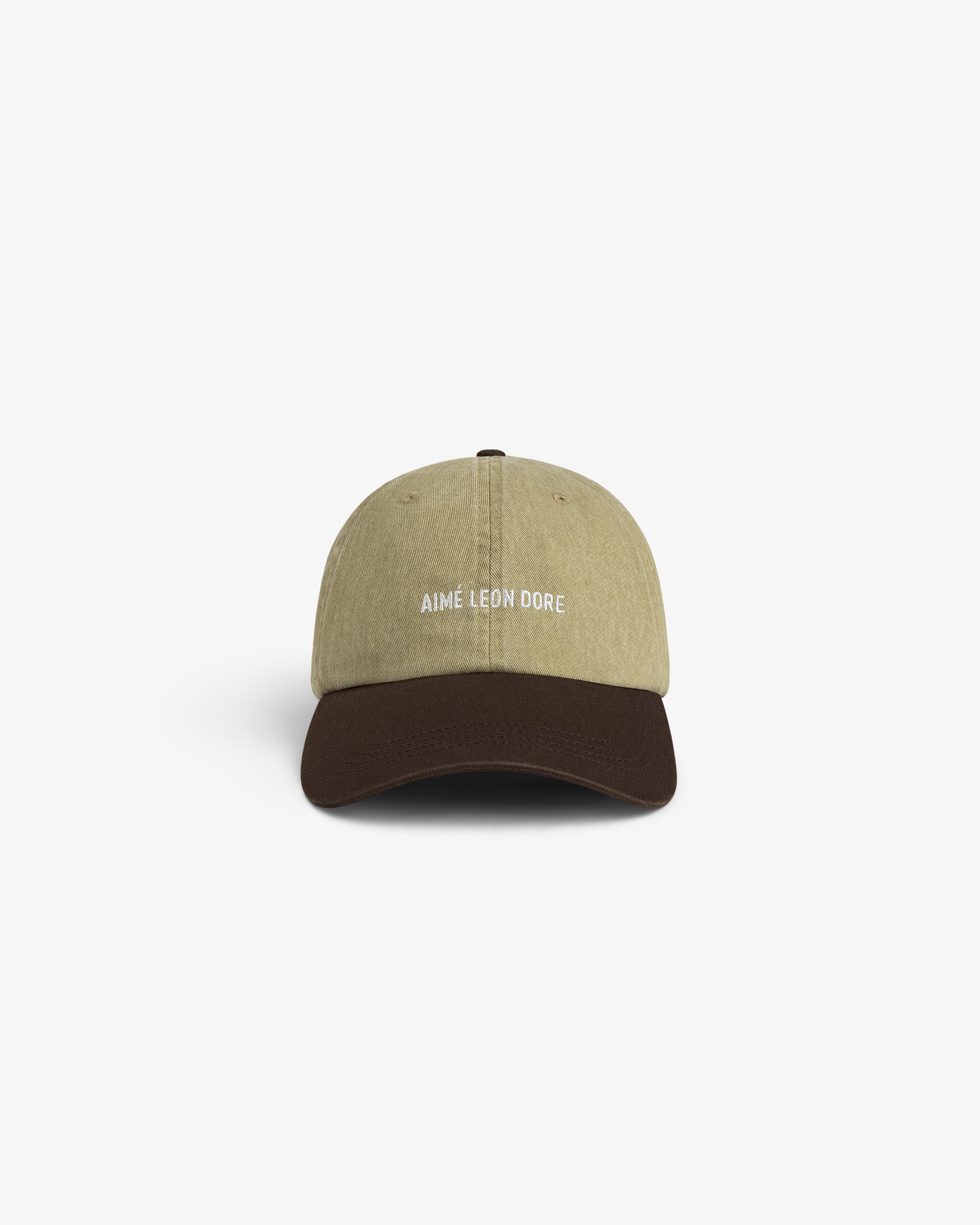 aim-leon-dore-pigment-dyed-logo-cap-taupe-braun image 2