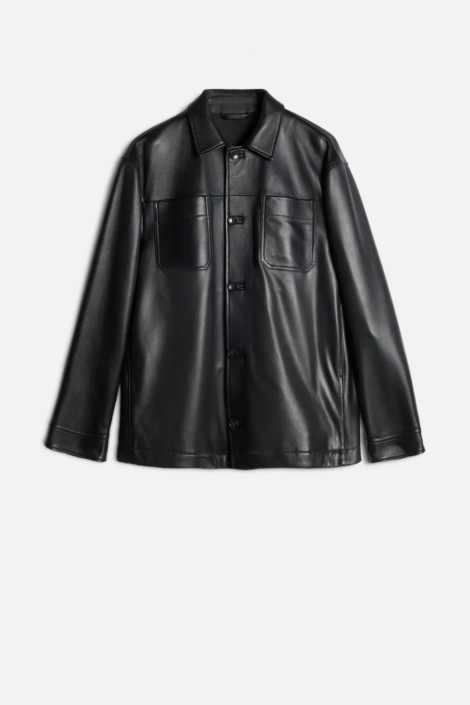 7-for-all-mankind-leder-overshirt-schwarz-italien image 1