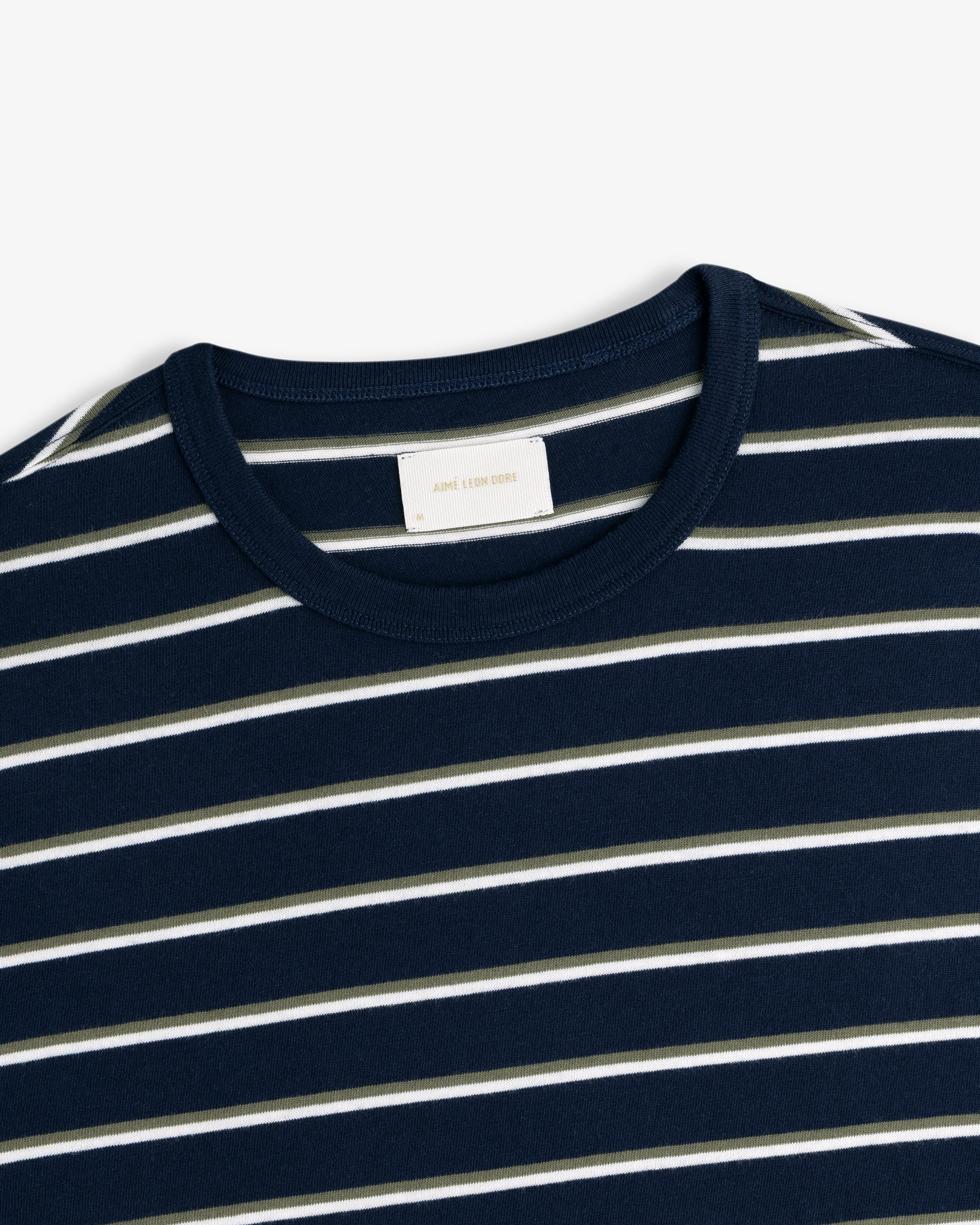 aim-leon-dore-yarn-dyed-striped-t-shirt-navy image 3