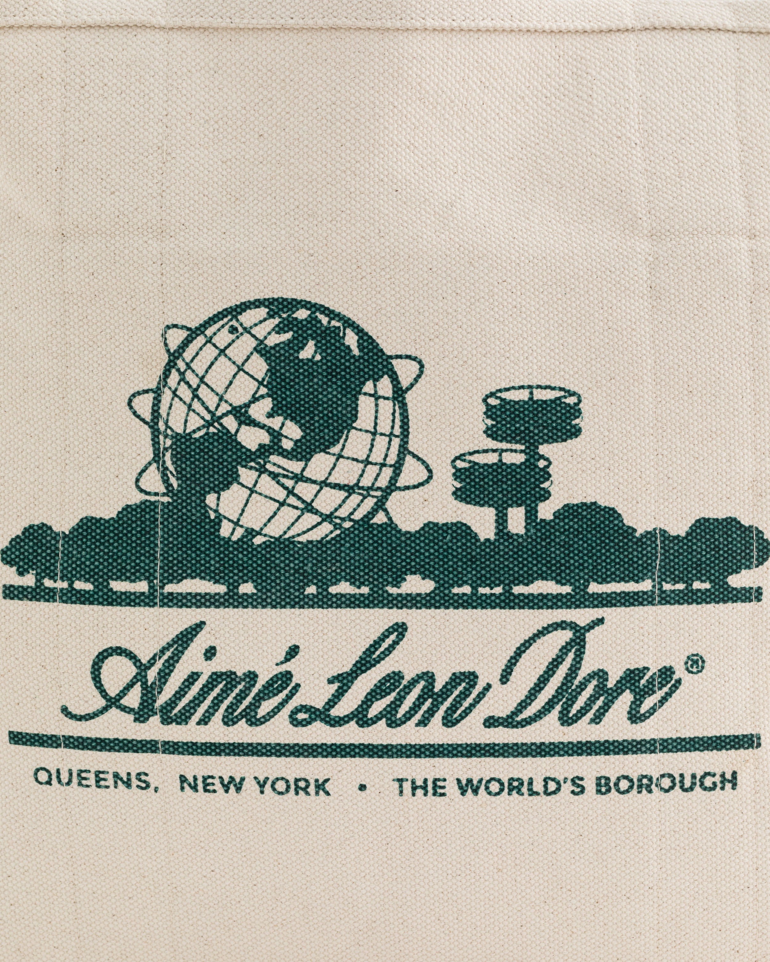 aim-leon-dore-small-unisphere-tote-bag-creme-gr-n-baumwolle image 3
