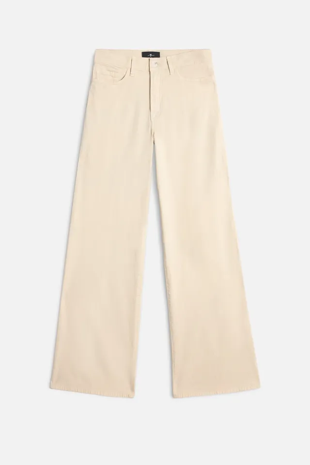 7-for-all-mankind-comfort-twill-lotta-wide-leg-hose-creme-damen image 1