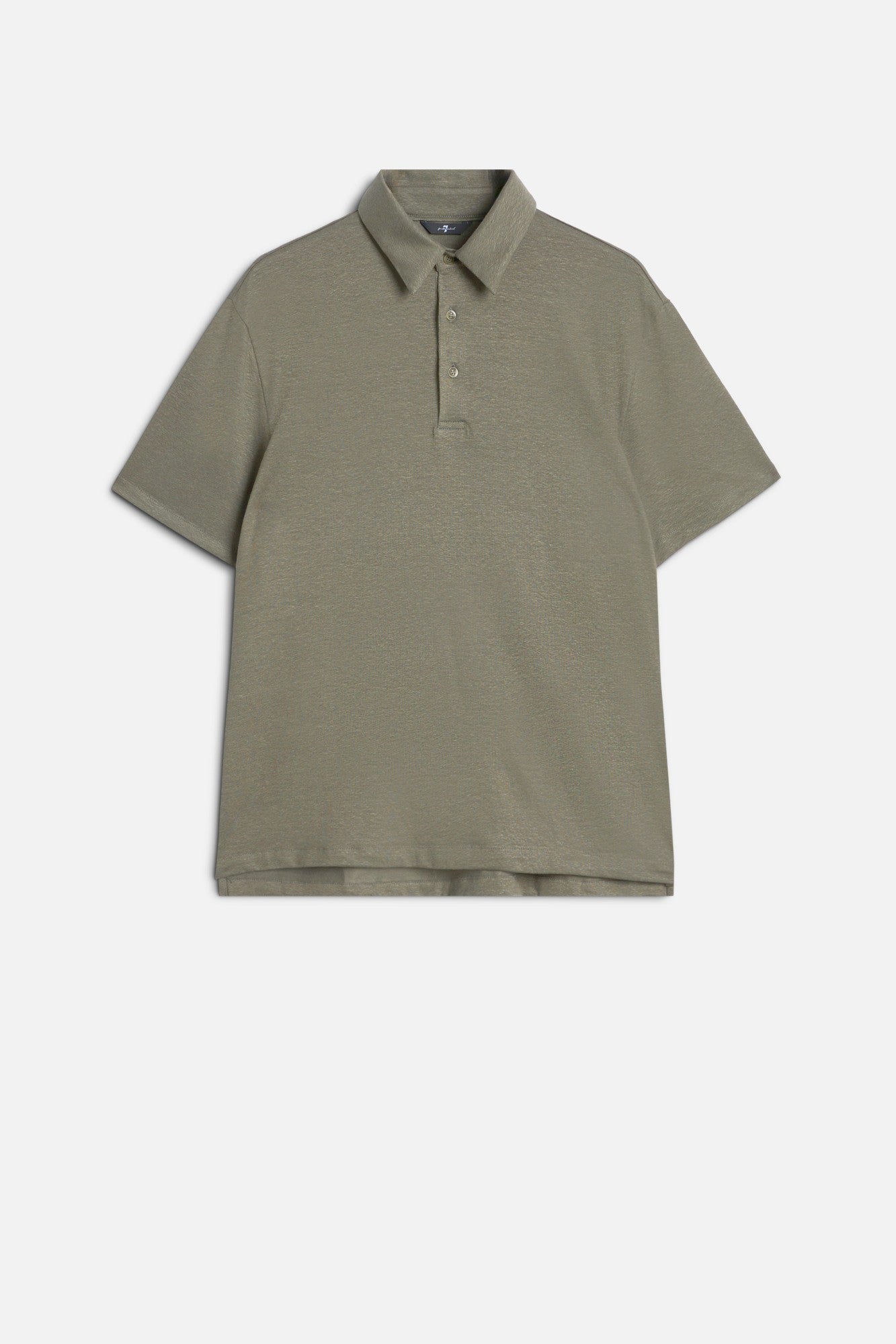 7-for-all-mankind-polo-aus-leinenmix-in-army image 1