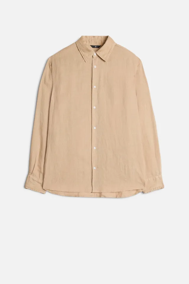 7-for-all-mankind-classic-linen-hemd-in-taupe image 1