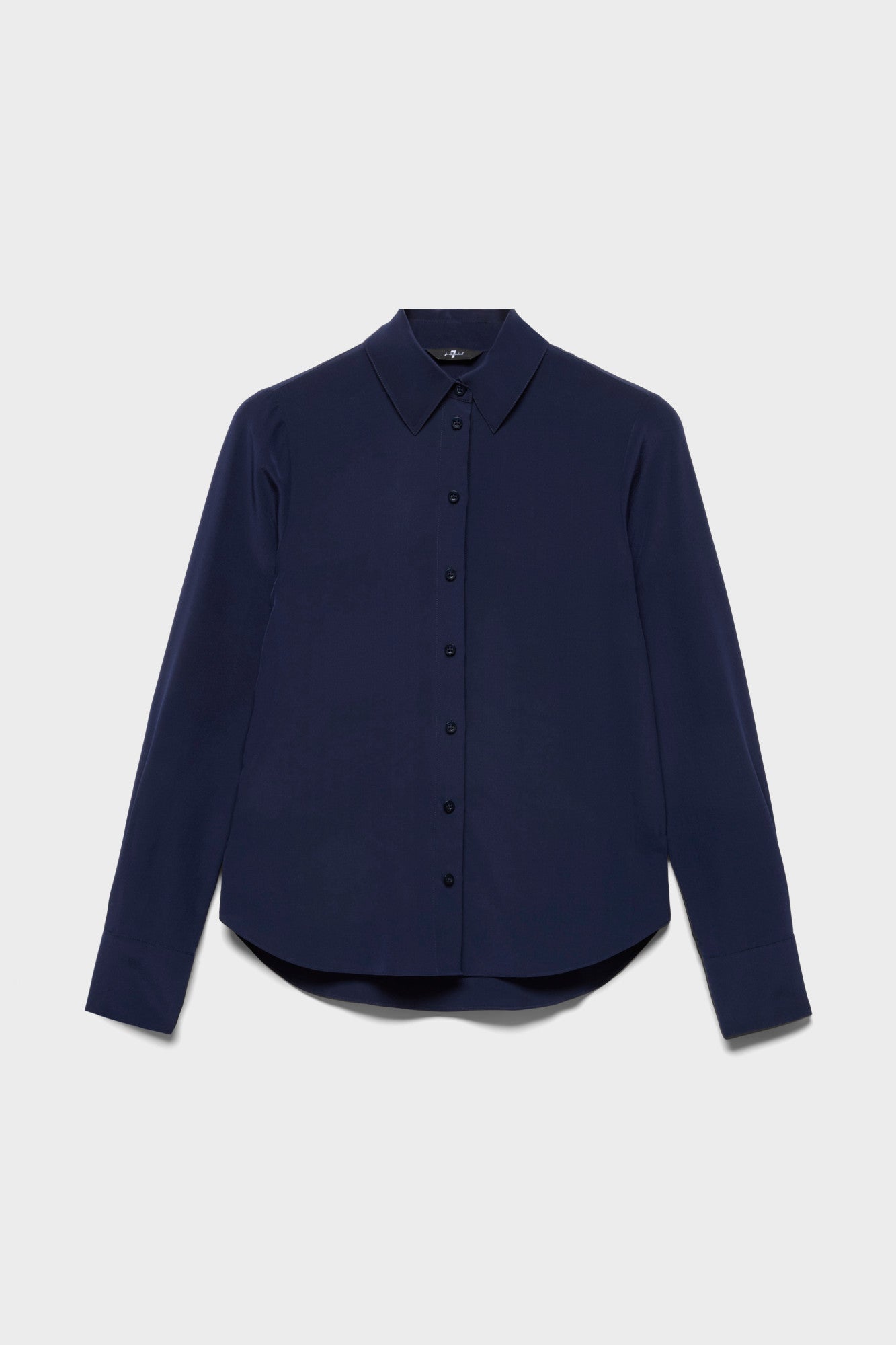7-for-all-mankind-long-sleeve-slim-fit-bluse-silk-navy-blue image 1