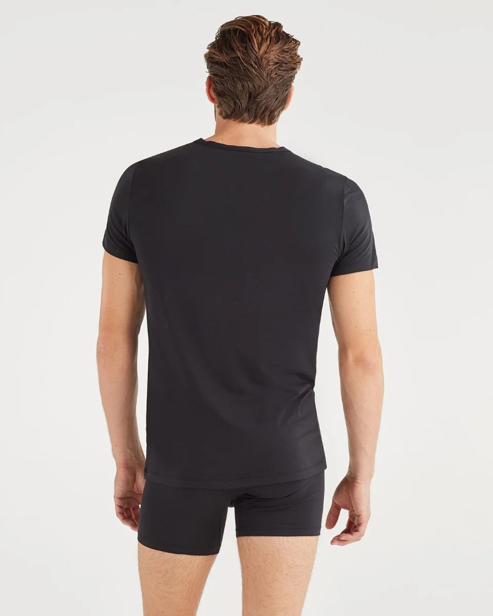 7-for-all-mankind-v-neck-tee-2-pack-t-shirt-in-black image 4