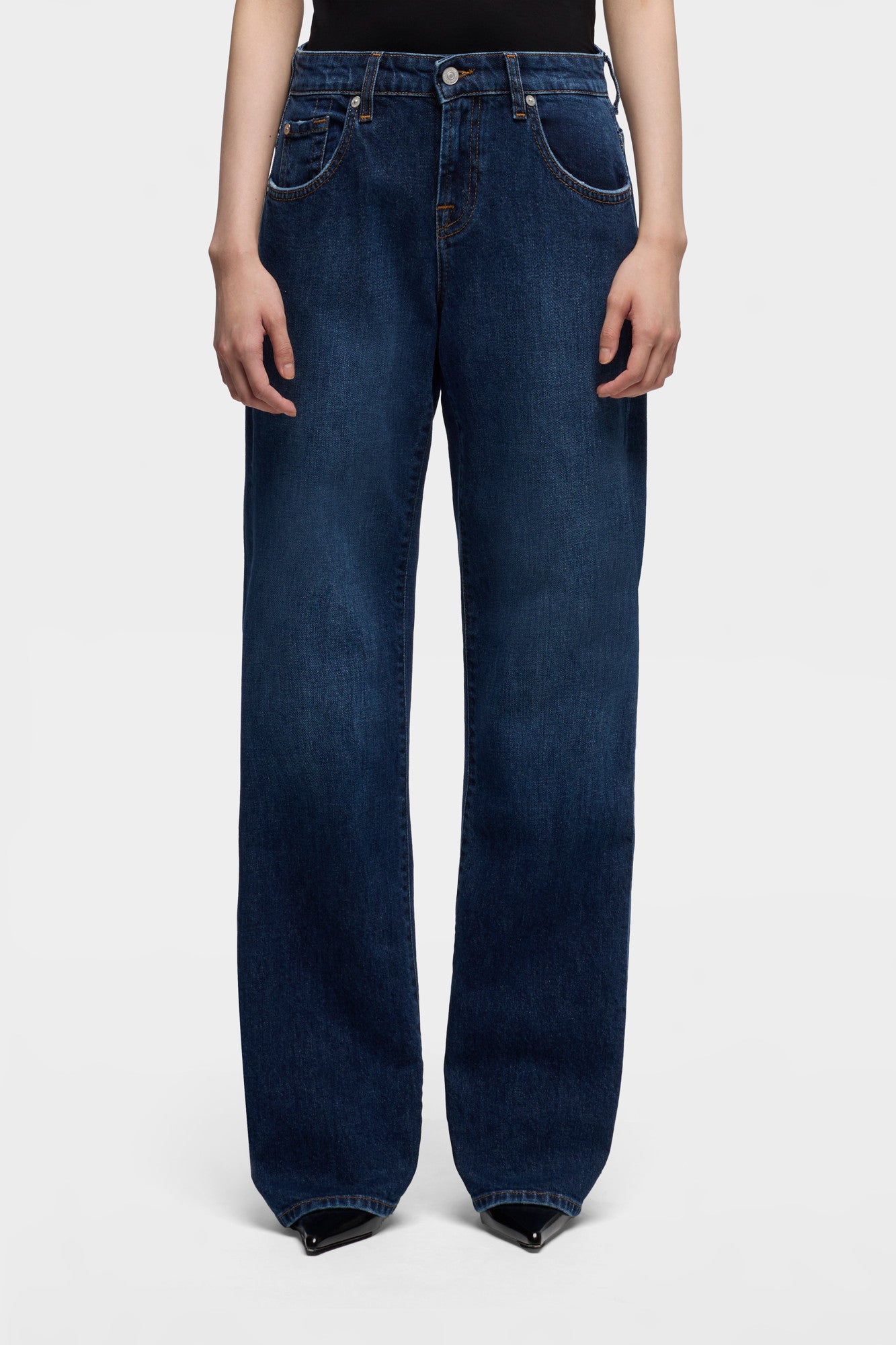 7-for-all-mankind-low-straight-jeans-denim-indiglow-damen image 3