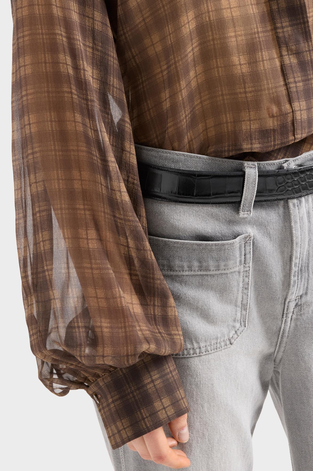 7-for-all-mankind-balloon-sleeve-shirt-hound-check-damen image 4