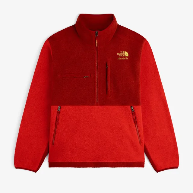 aim-leon-dore-x-the-north-face-95-denali-half-zip-fleece-pullover-rot image 1