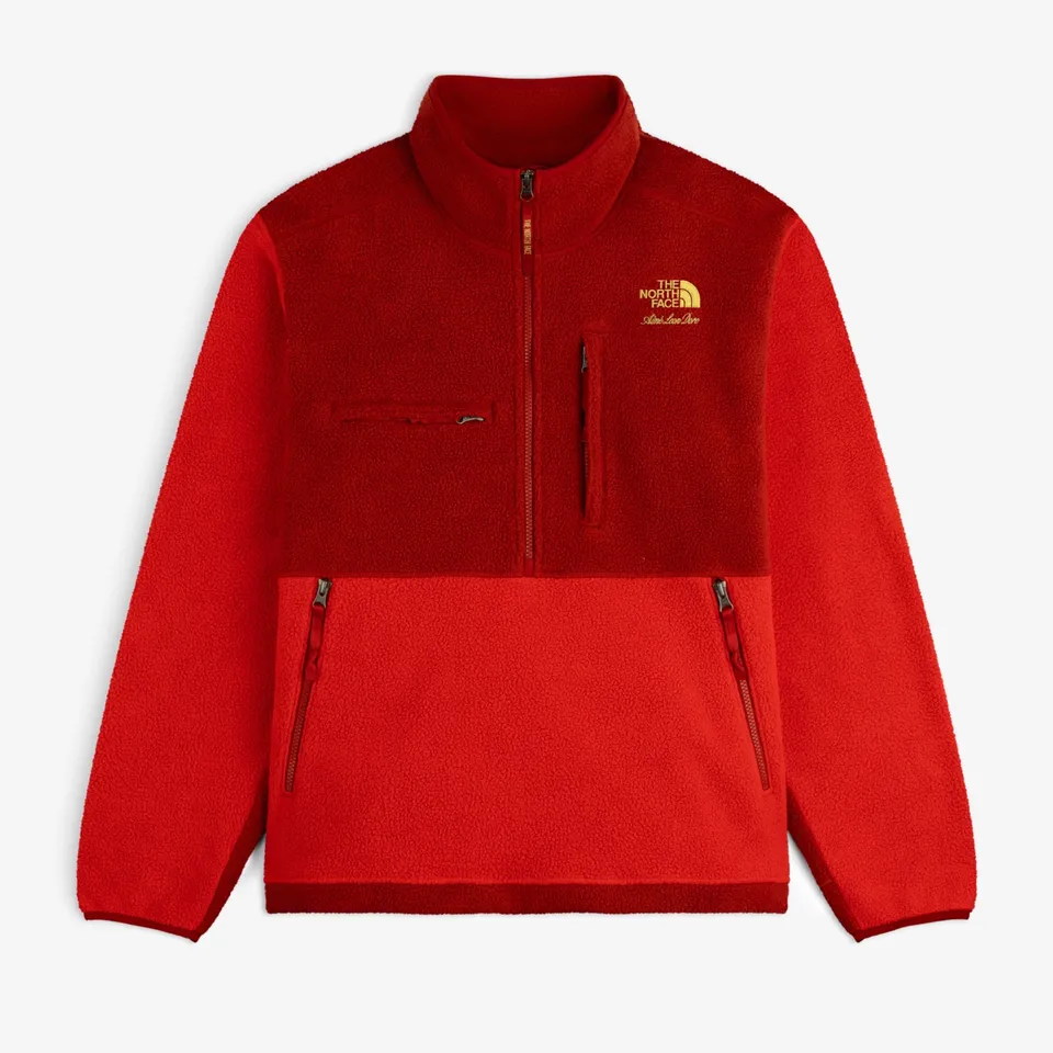 aim-leon-dore-x-the-north-face-95-denali-half-zip-fleece-pullover-rot image 1