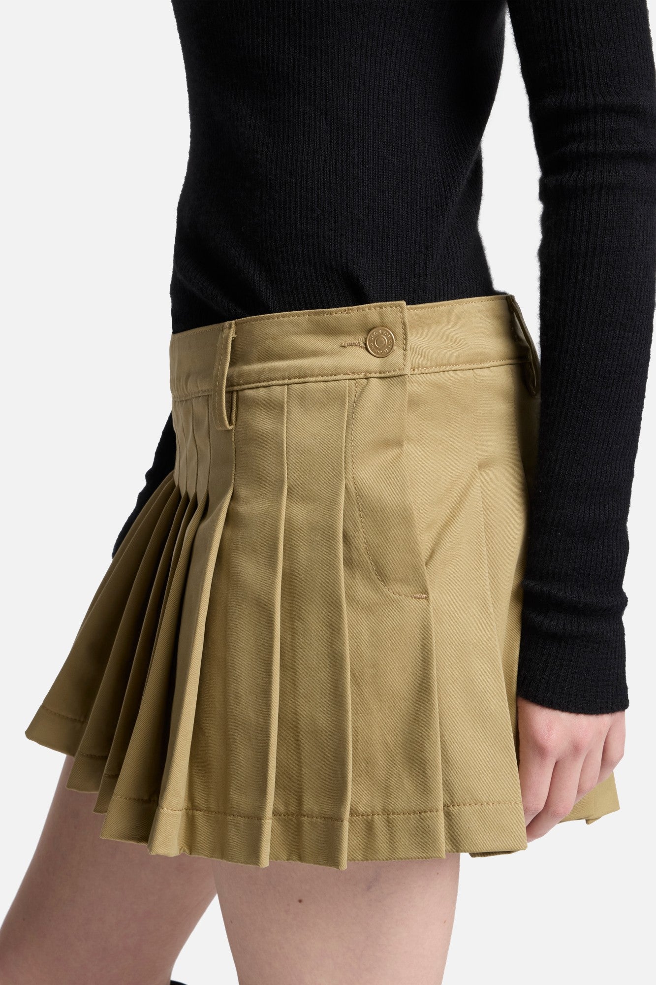 7-for-all-mankind-comfort-twill-mini-faltenrock-sand-storm image 4