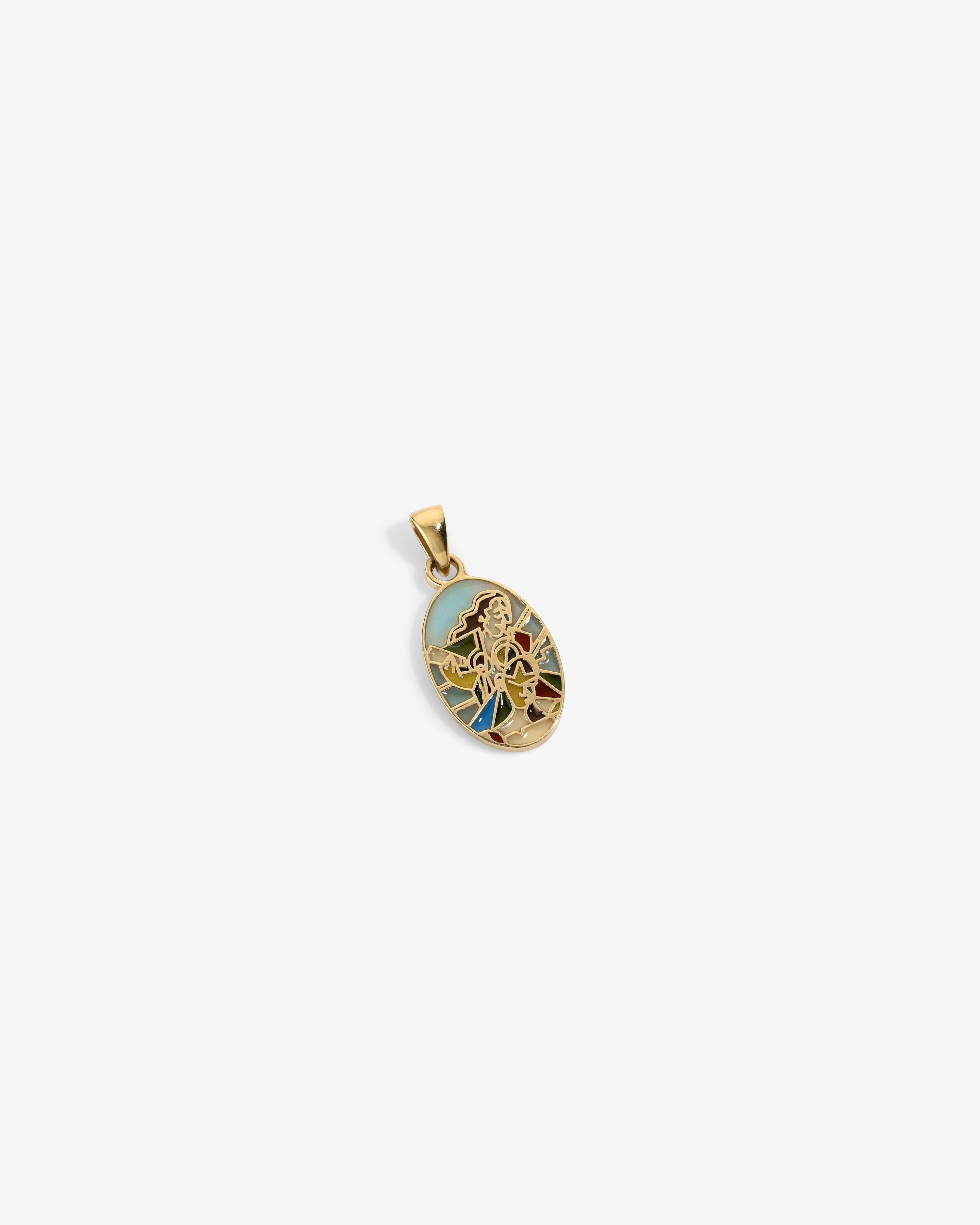 aim-leon-dore-14kt-gold-molina-anh-nger-emaille-pendant image 2