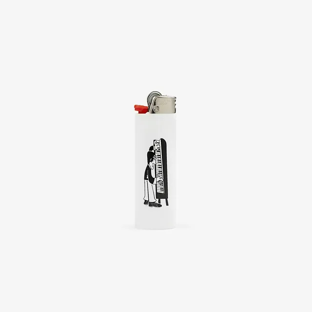 aim-leon-dore-caricature-lighter-feuerzeug-wei-schwarz image 1