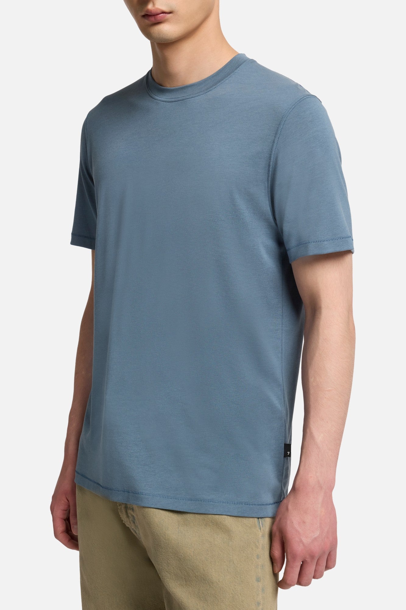 7-for-all-mankind-lyocell-crewneck-tee-t-shirt-titan-herren image 4