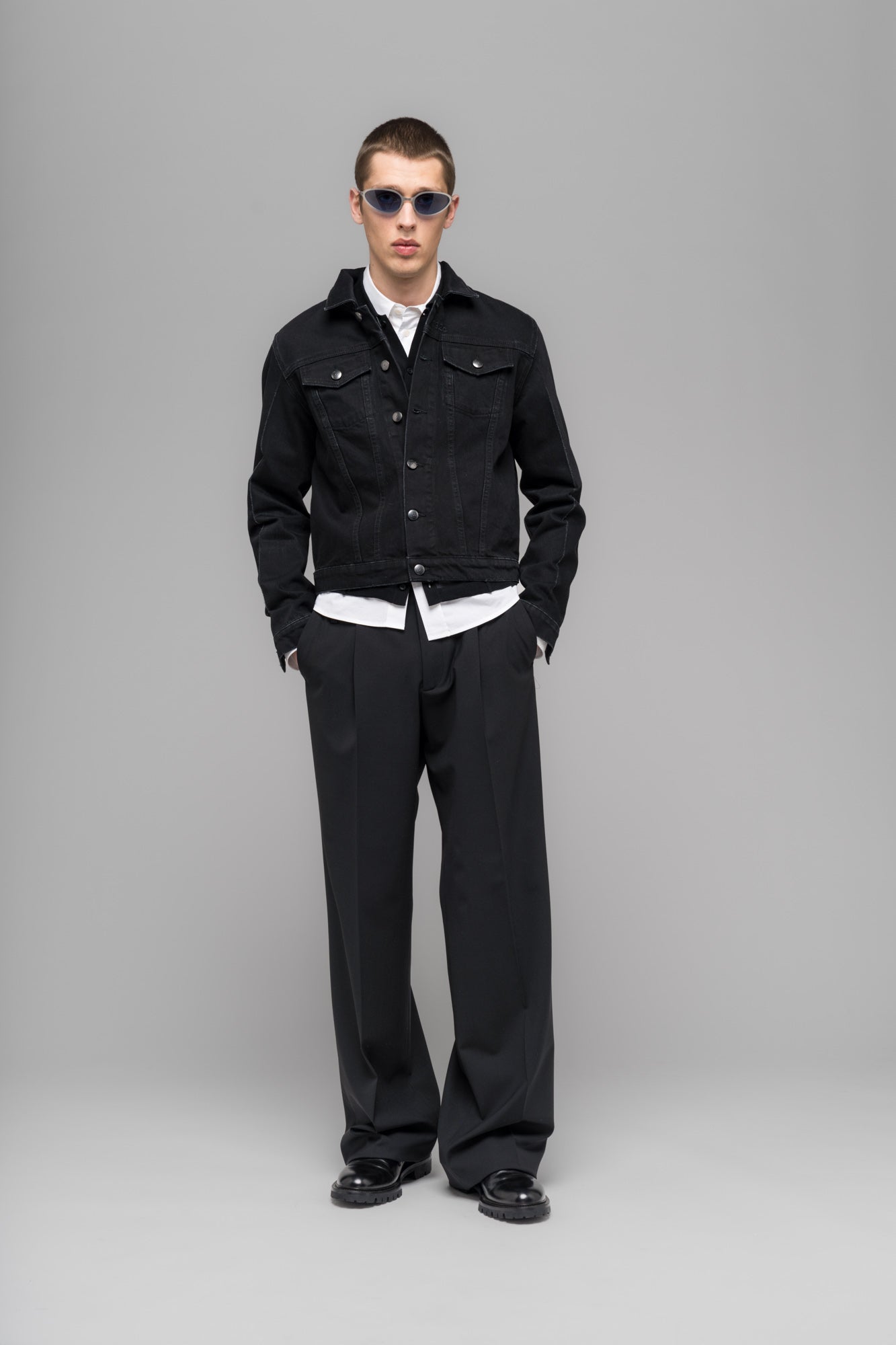 032c-boxy-denim-jacket-washed-black-fw25 image 2