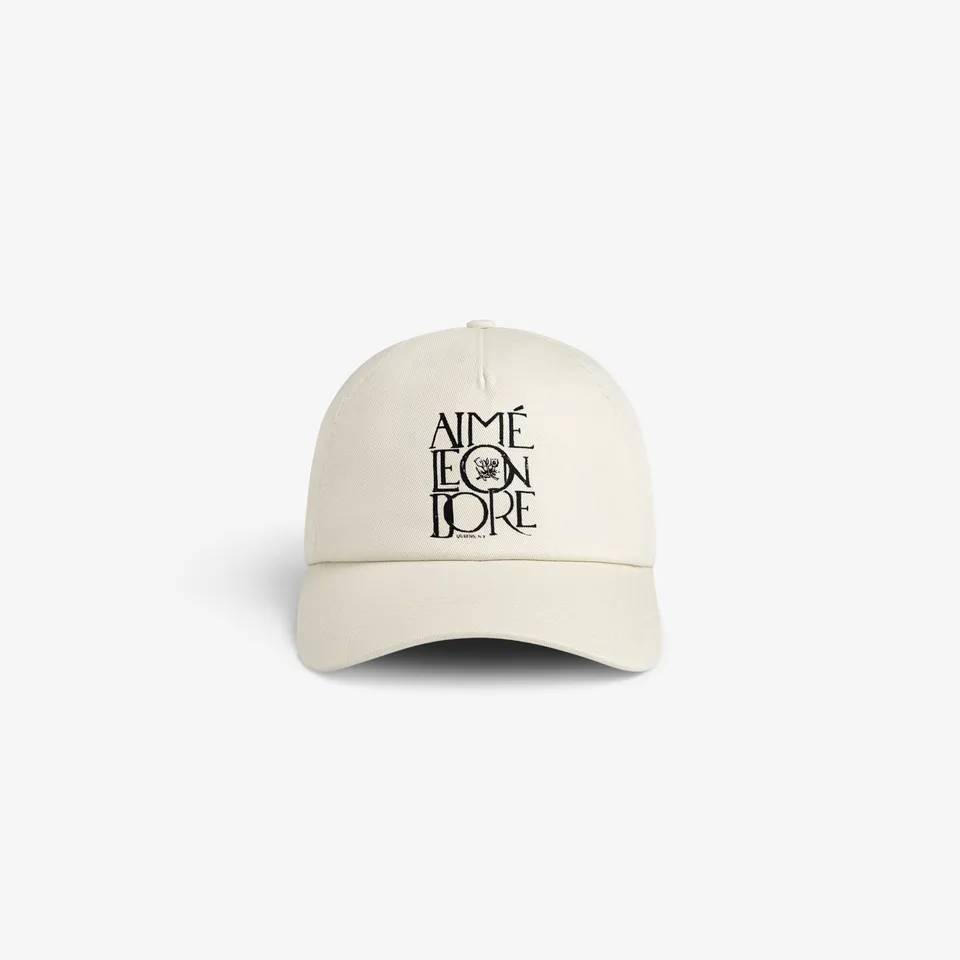 aim-leon-dore-stacked-logo-hat-cream-5-panel image 1