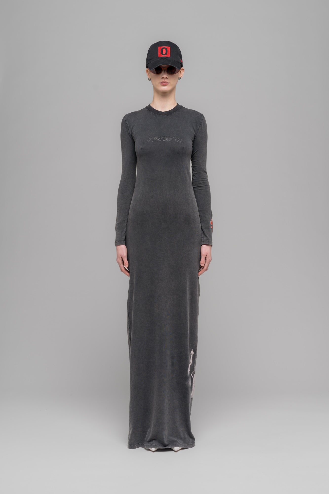 032c-dress-with-print-speedy-kleid-faded-black image 1