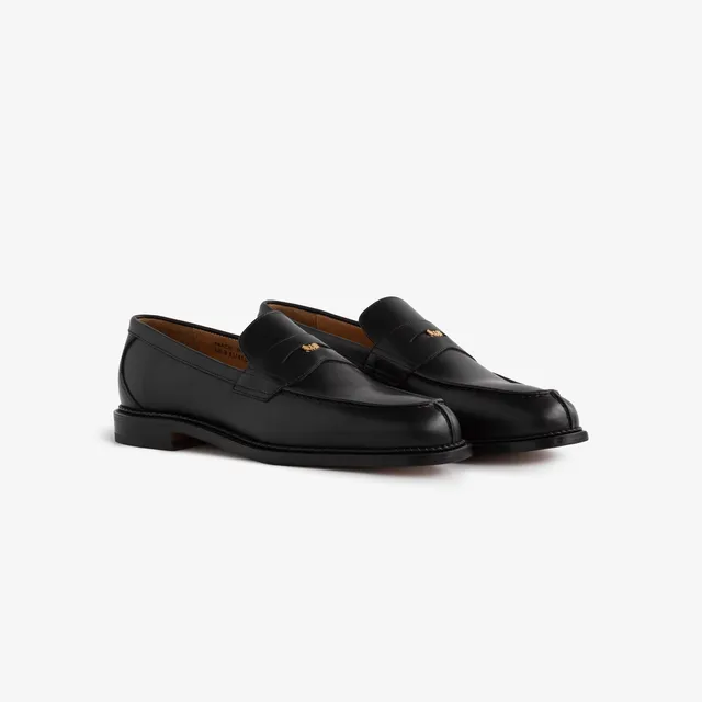 aim-leon-dore-queens-crest-loafer-black-penny-loafer-aus-vollleder image 1