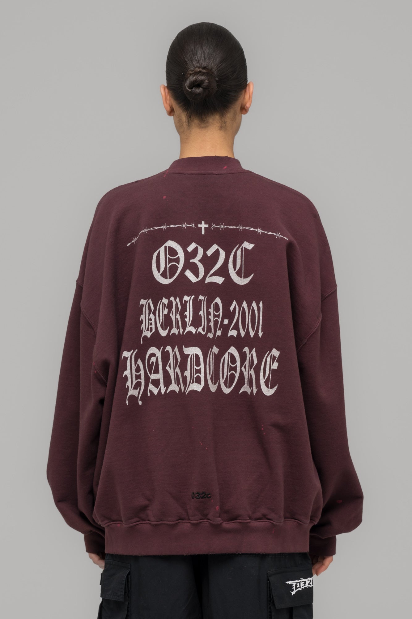 032c-hardcore-since-2001-oversized-crewneck-sweatshirt image 4