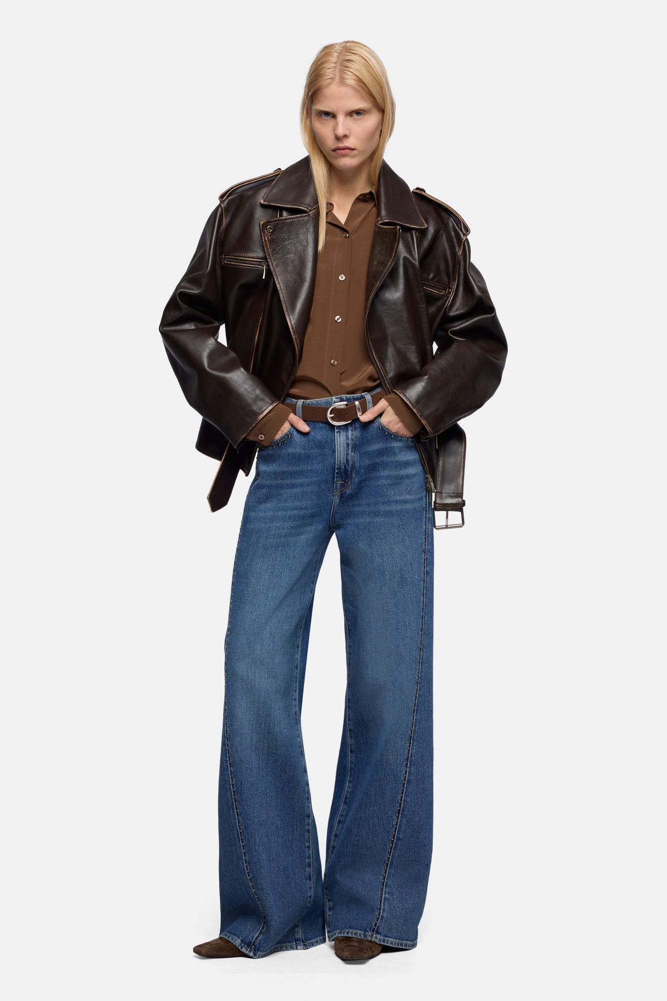 7-for-all-mankind-long-sleeve-silk-blouse-cocoa-seidenbluse image 2