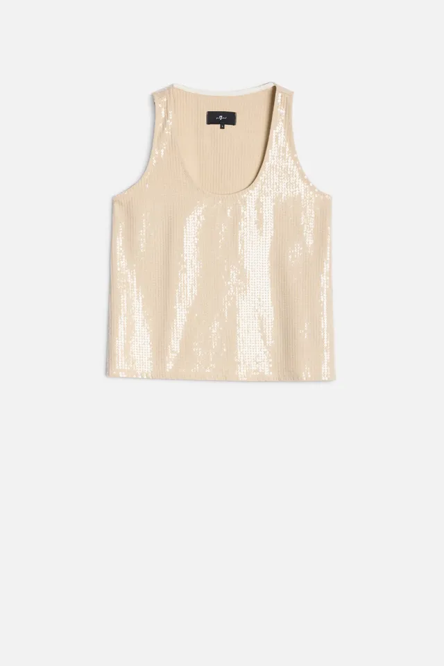 7-for-all-mankind-mankind-long-tank-radiance-pailletten-top-damen image 1