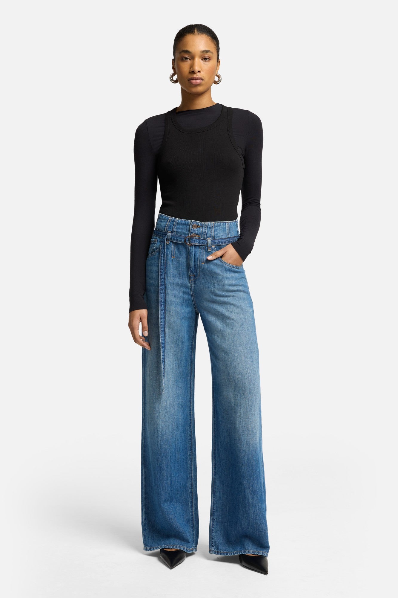 7-for-all-mankind-indigo-linen-belted-wide-leg-hose-phoenix image 2