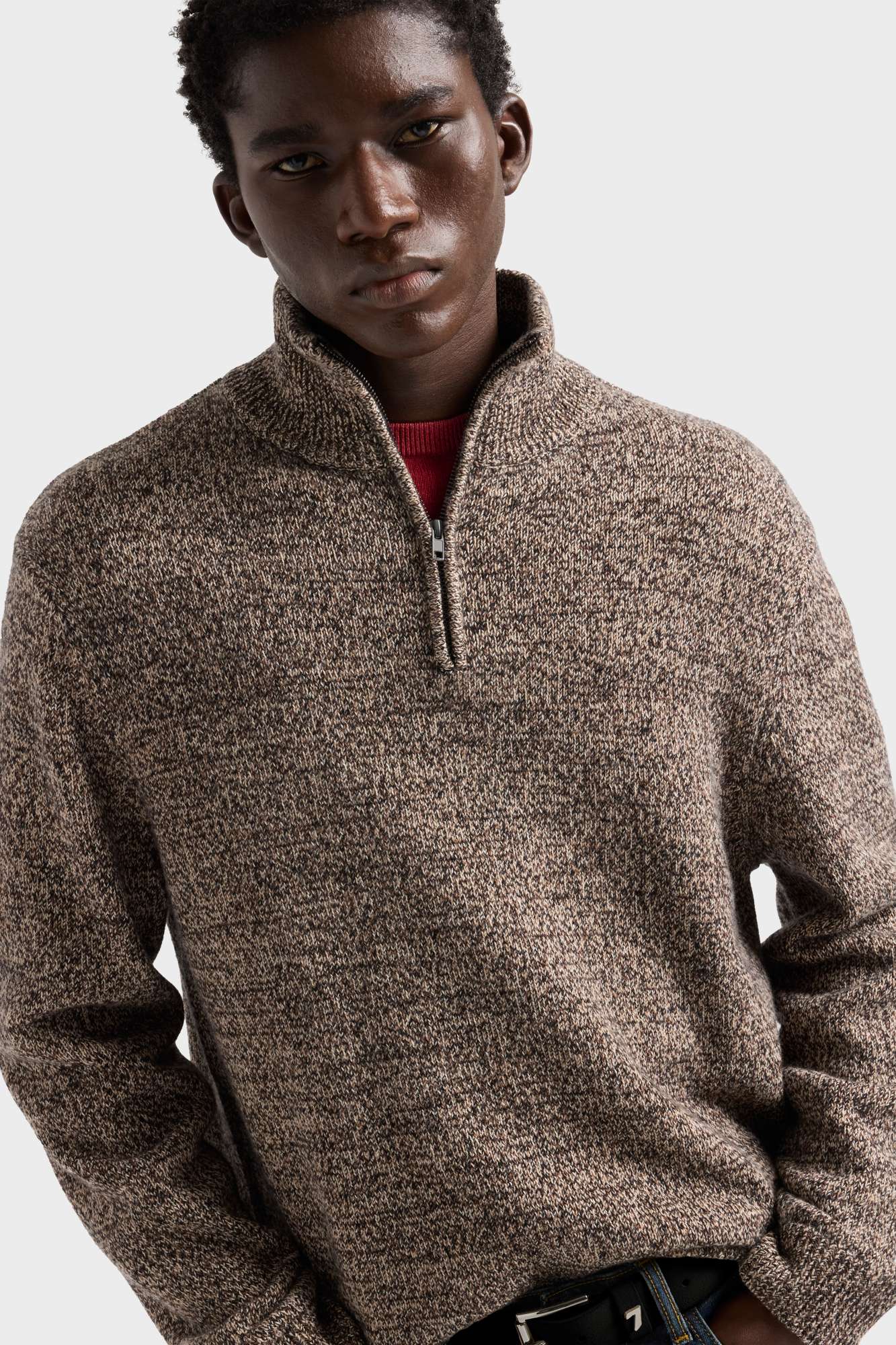 7-for-all-mankind-half-zip-sweater-pullover-cotton-wool-parchment image 6