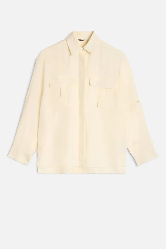 7-for-all-mankind-lyocell-utility-shirt-in-ivory-bluse image 1