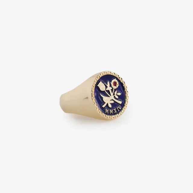 aim-leon-dore-14kt-queens-crest-ring-gold image 1
