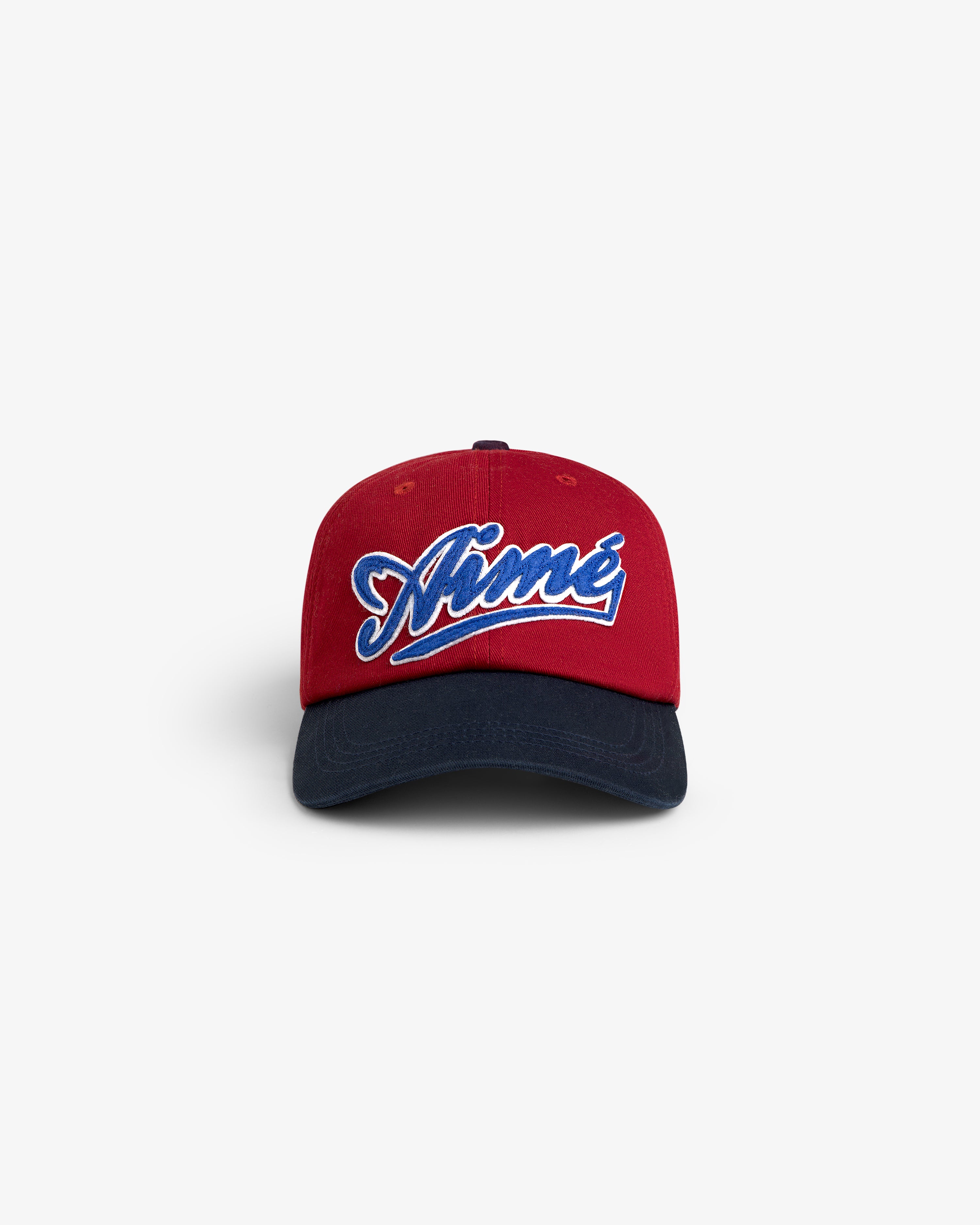 aim-leon-dore-cycling-logo-hat-cap-aus-baumwoll-twill-rot image 2