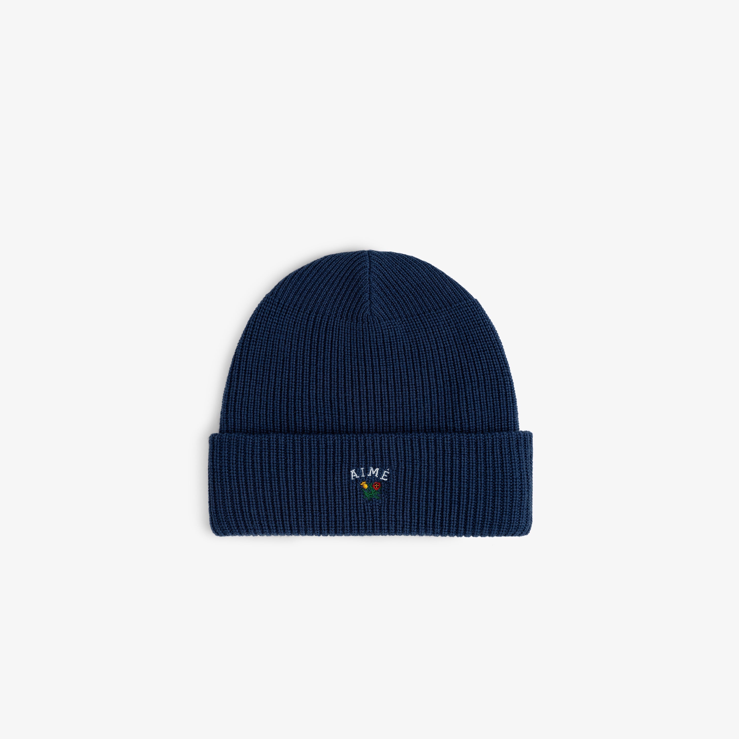 aim-leon-dore-crest-merino-wool-beanie-navy-wollm-tze image 1