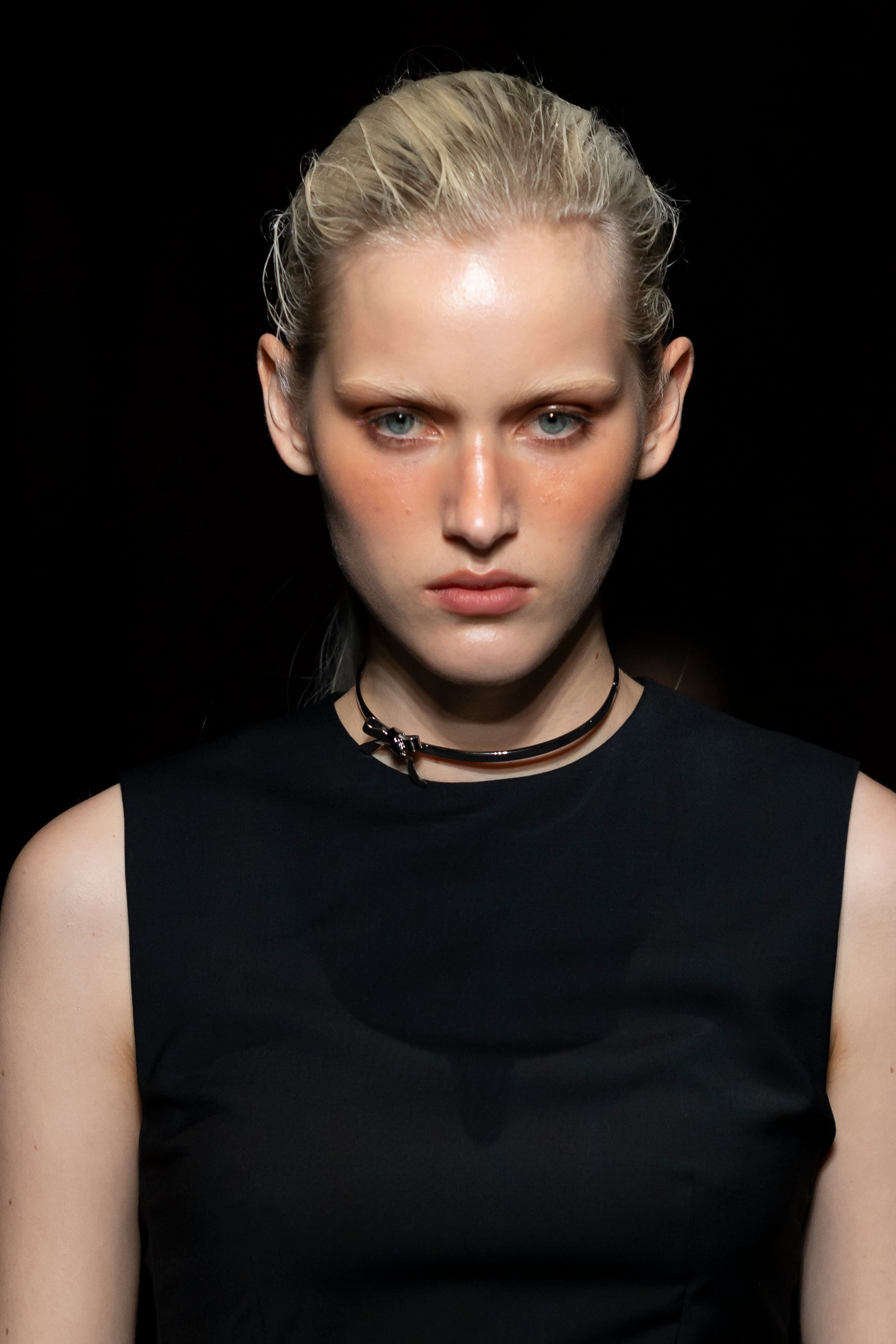 032c-bow-choker-halskette-silber image 2