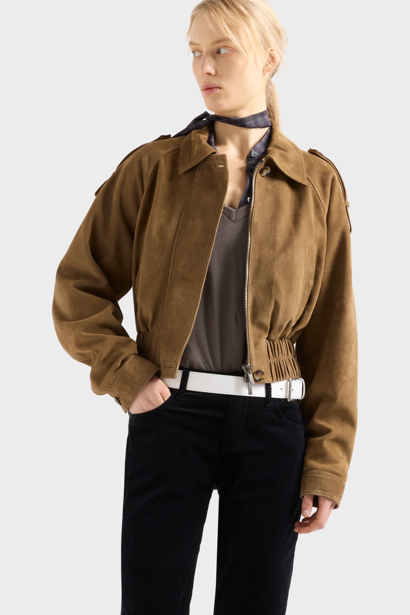 7-for-all-mankind-aviator-jacket-suede-chestnut-bomber-damen image 3