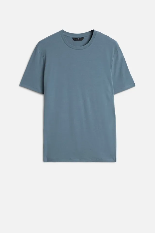 7-for-all-mankind-luxe-performance-t-shirt-herren-crew-neck-titan-blau image 1
