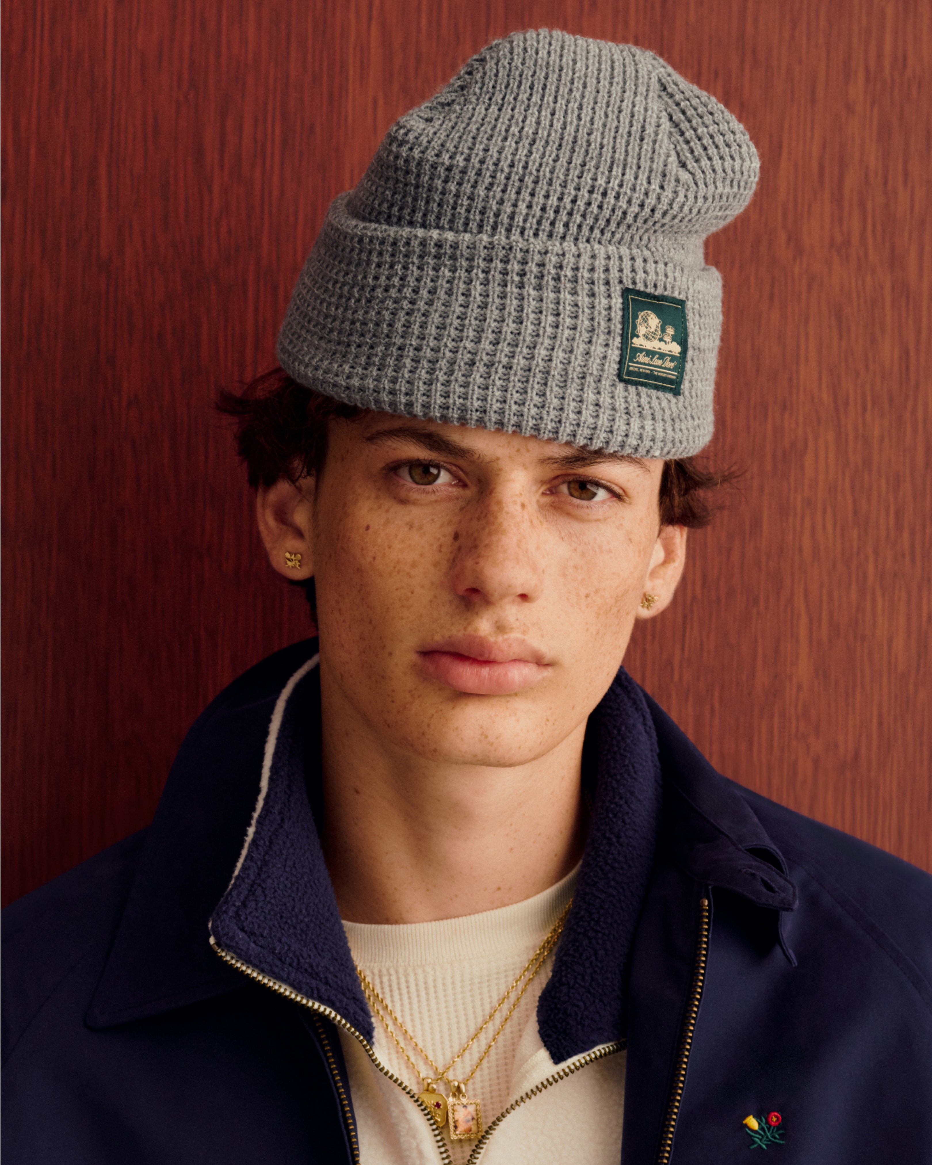 aim-leon-dore-crest-casual-jacke-navy image 3